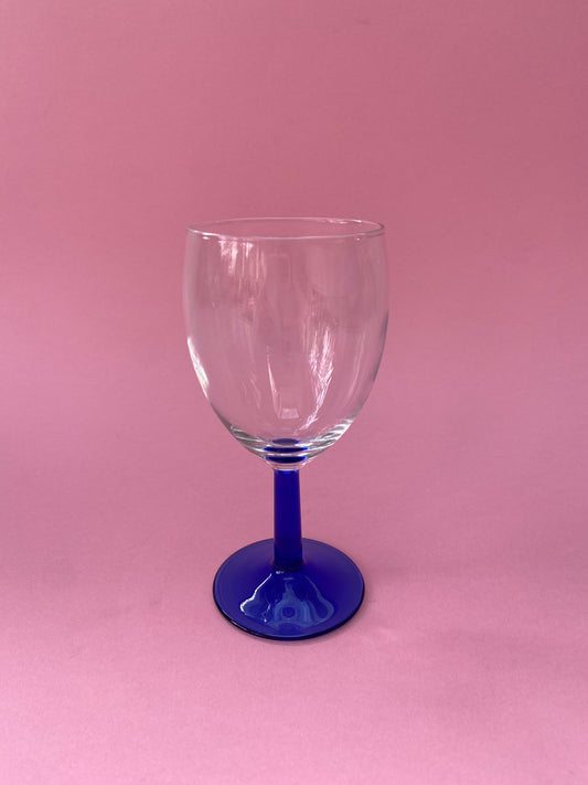 ROYAL BLUE stemmed glass