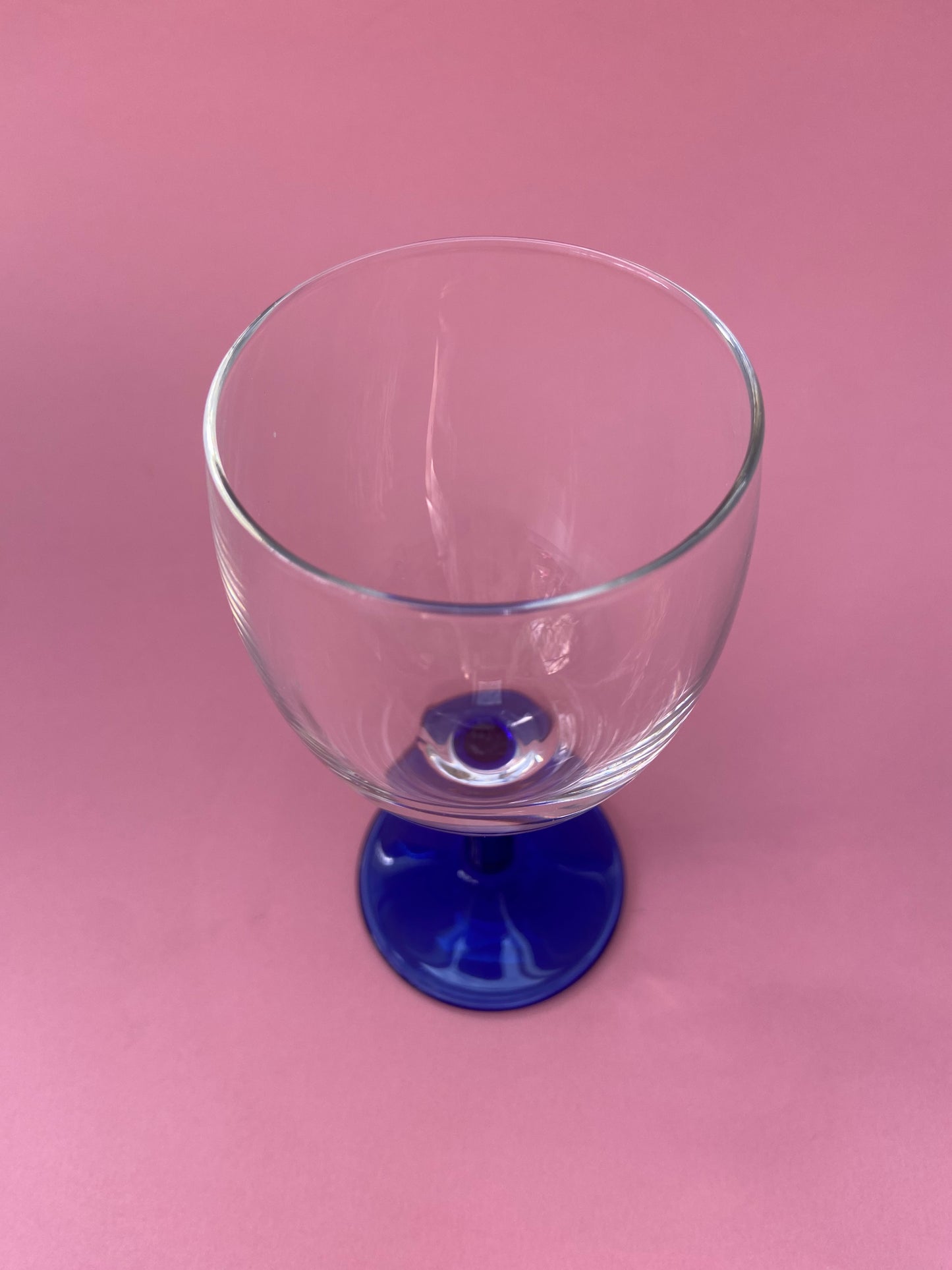 ROYAL BLUE stemmed glass