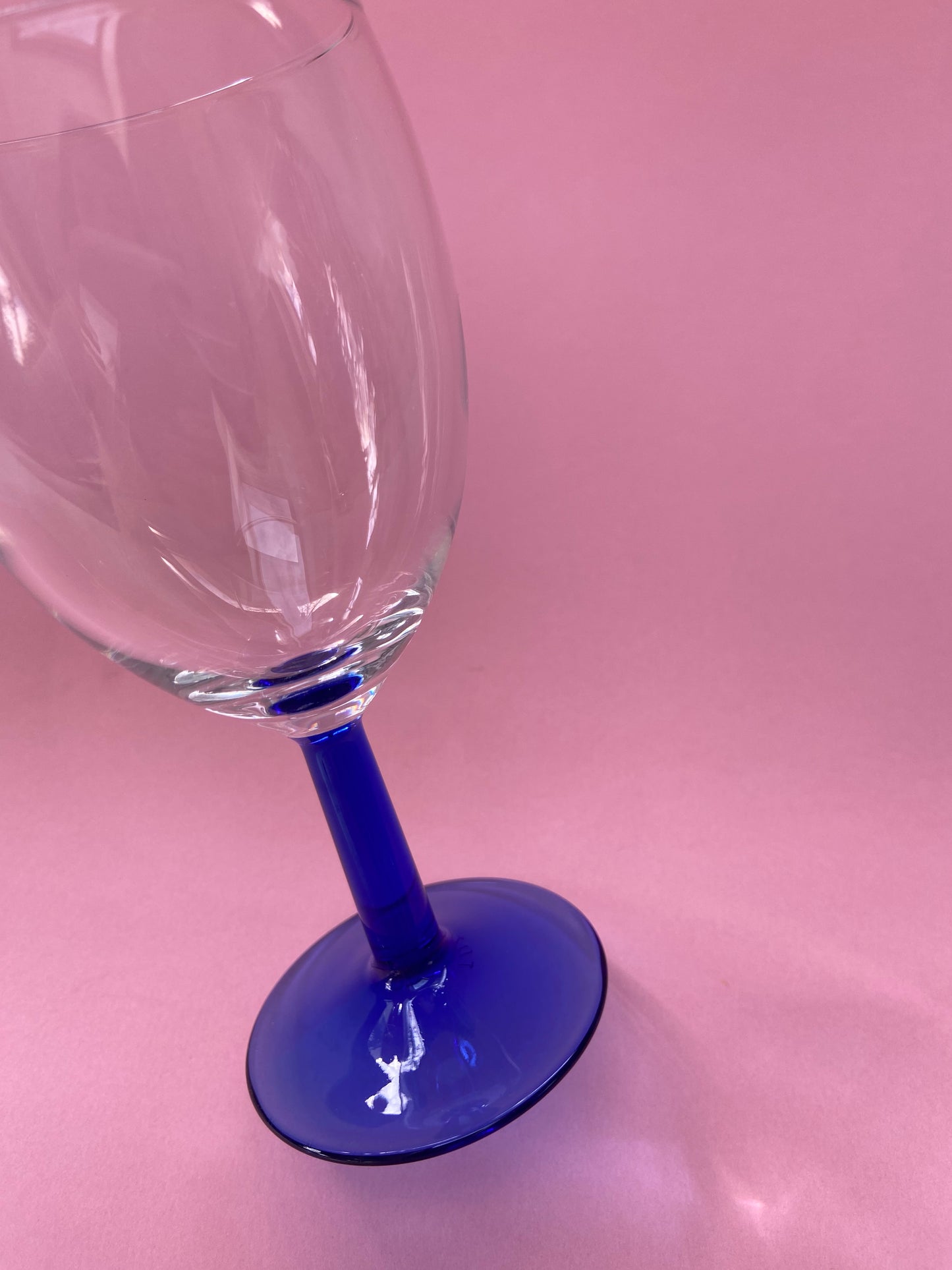 ROYAL BLUE stemmed glass