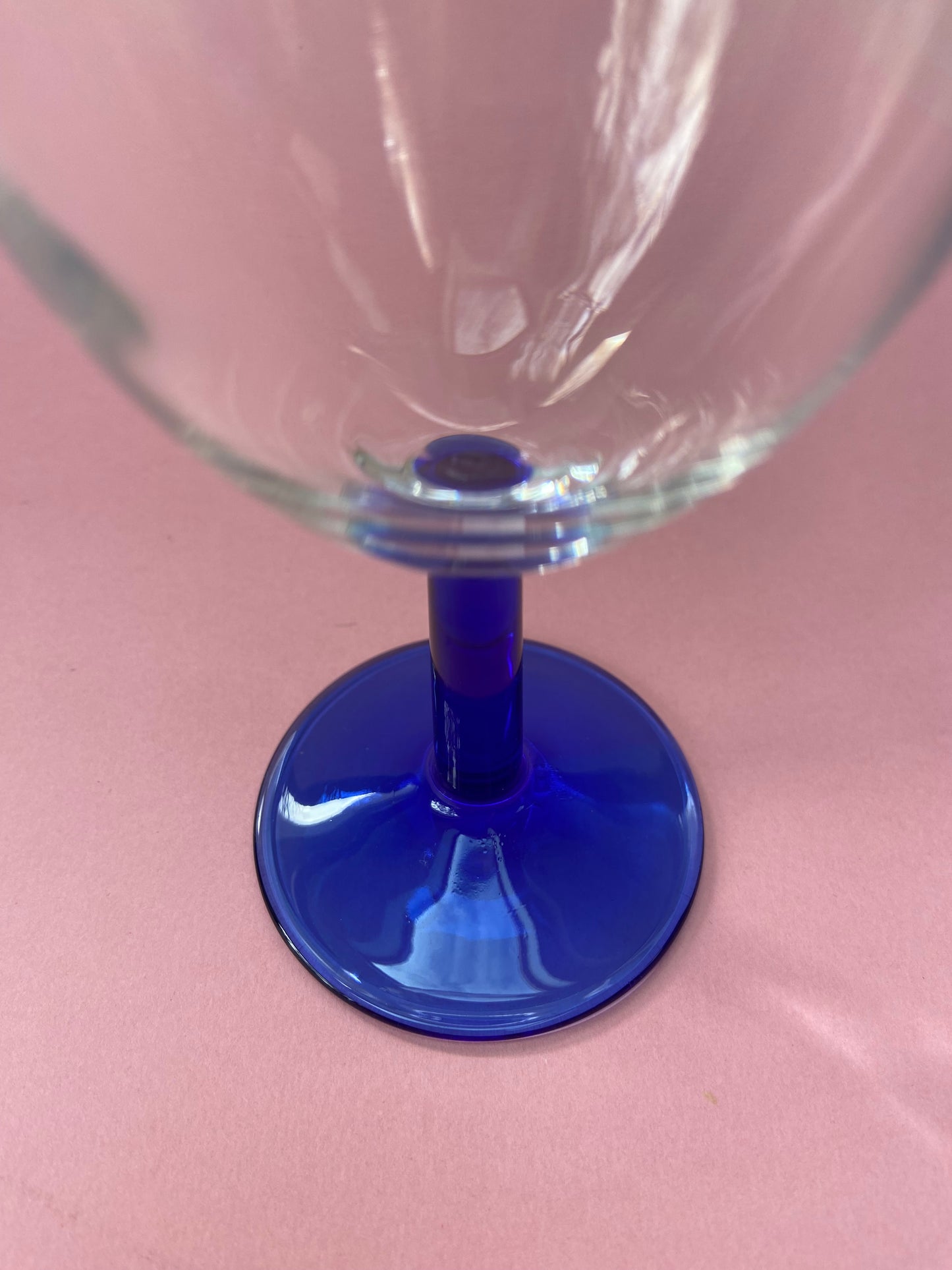 ROYAL BLUE stemmed glass