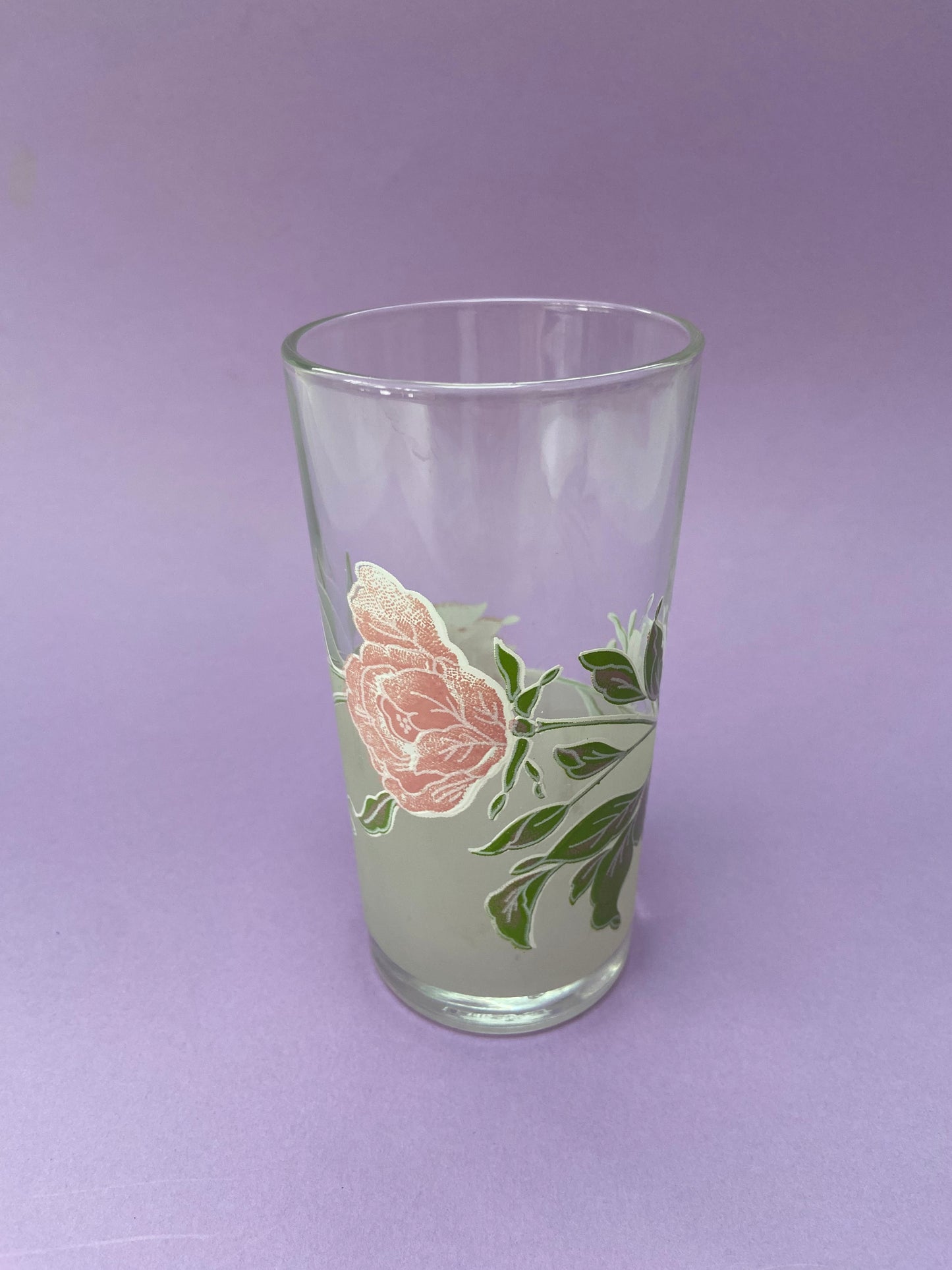 Grand verre motif ROSES