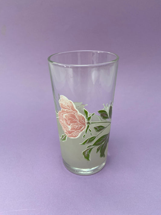 Large glass with ROSES motif