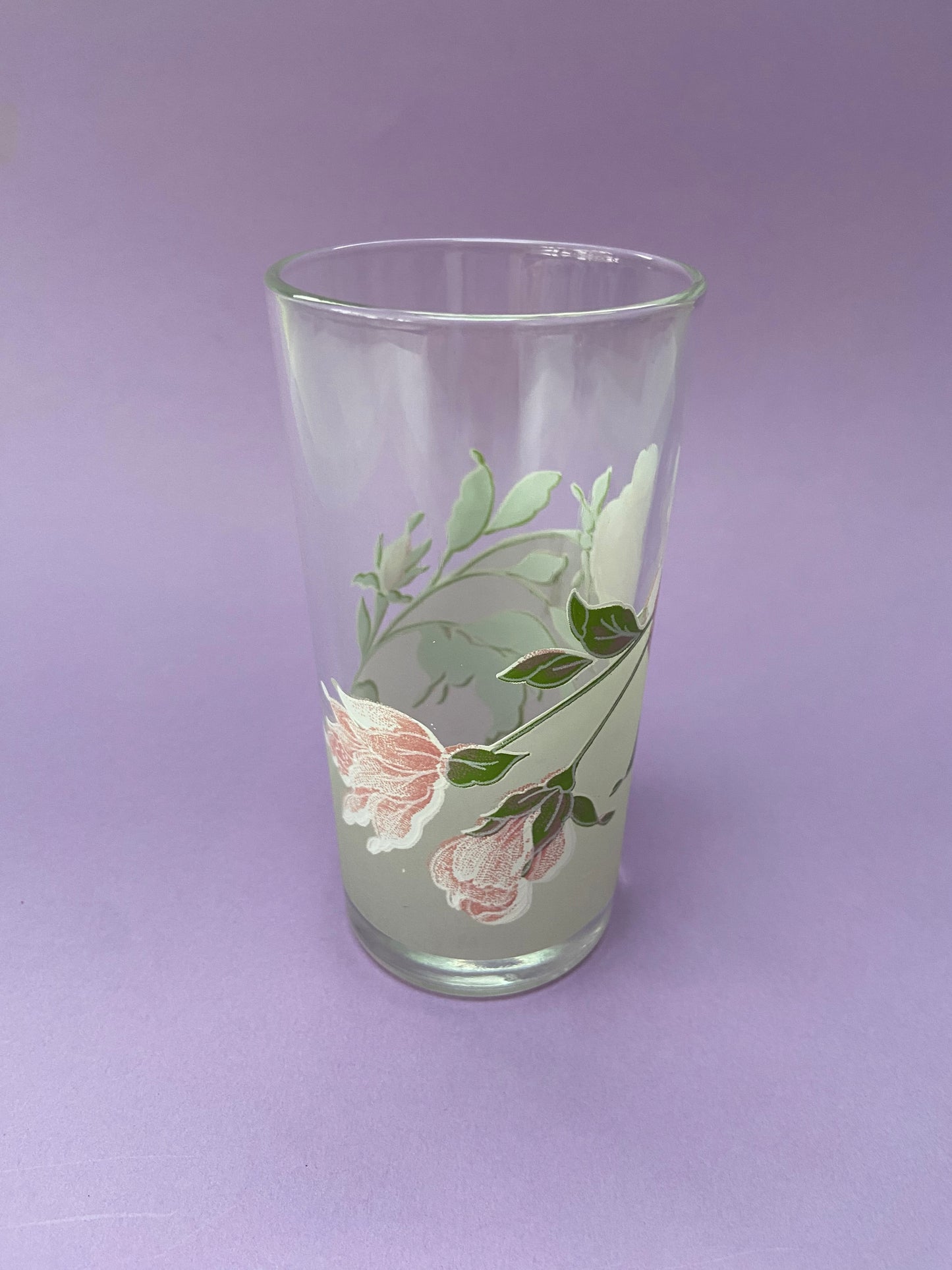 Grand verre motif ROSES