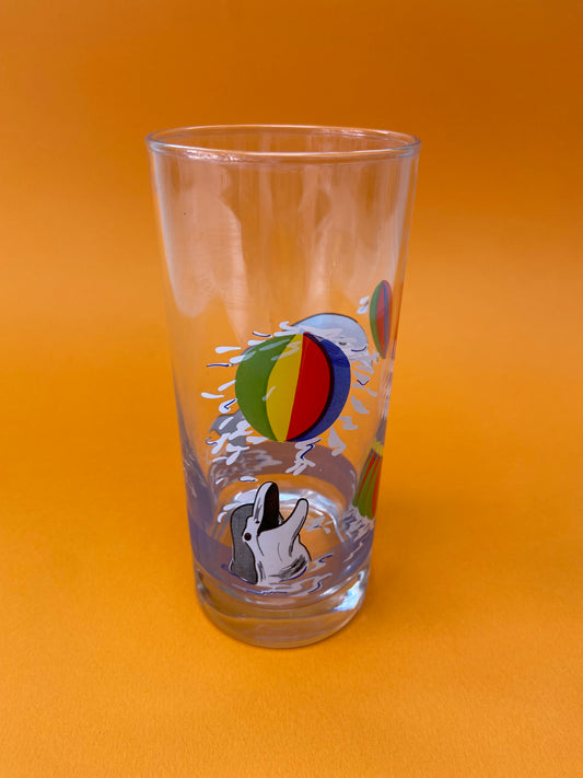 Large DOLPHINS fruit juice glass