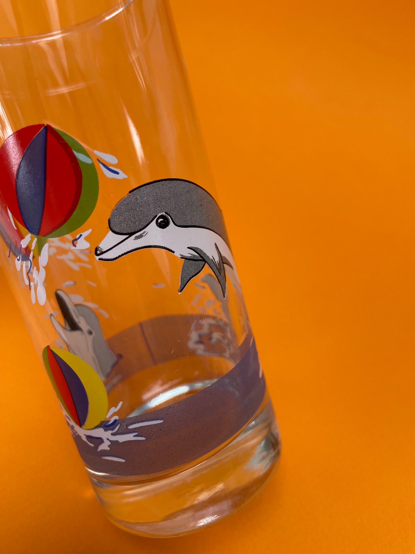 Large DOLPHINS fruit juice glass