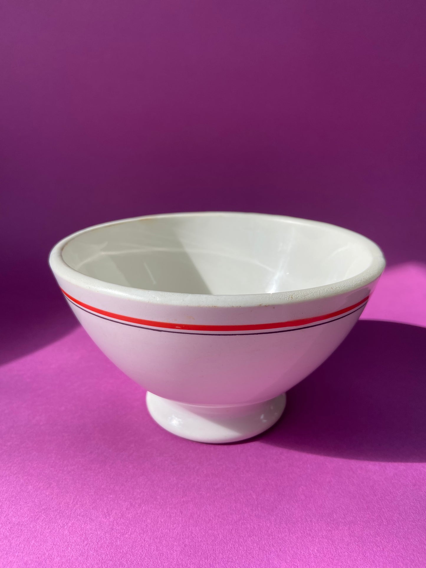 Large bowl RED/BLACK lines