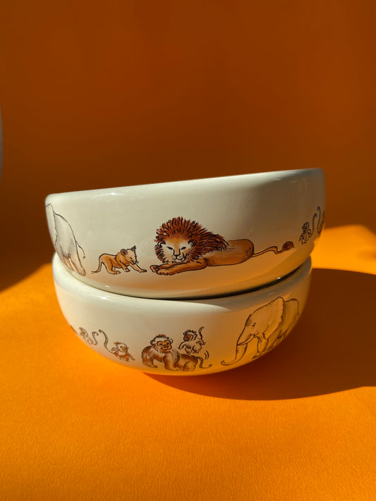 Set of 2 ANIMAL bowls