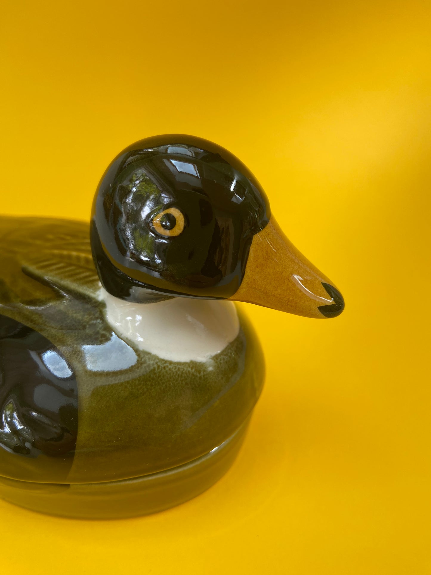 Small earthenware duck terrine by Michel Caugant.