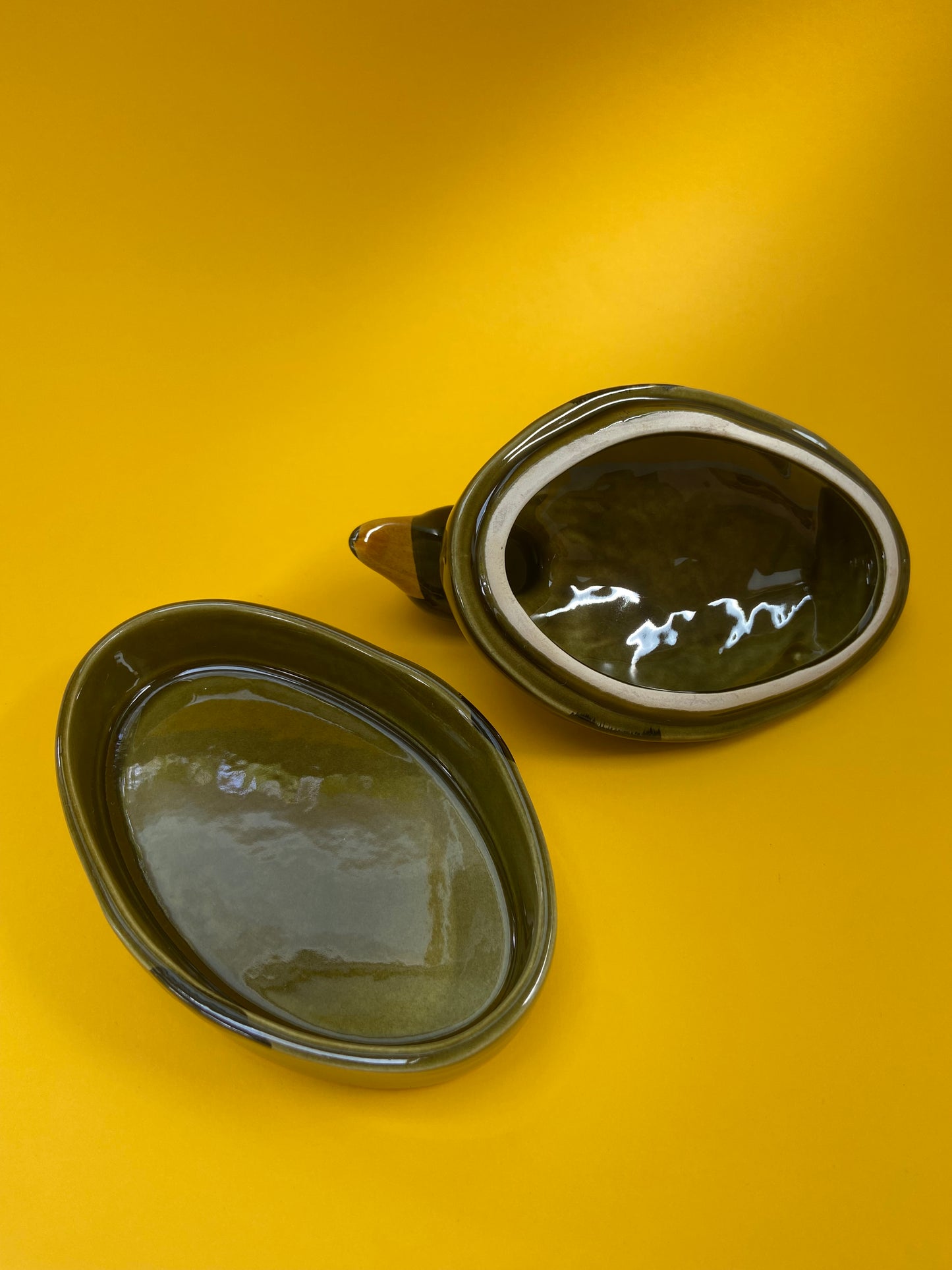 Small earthenware duck terrine by Michel Caugant.