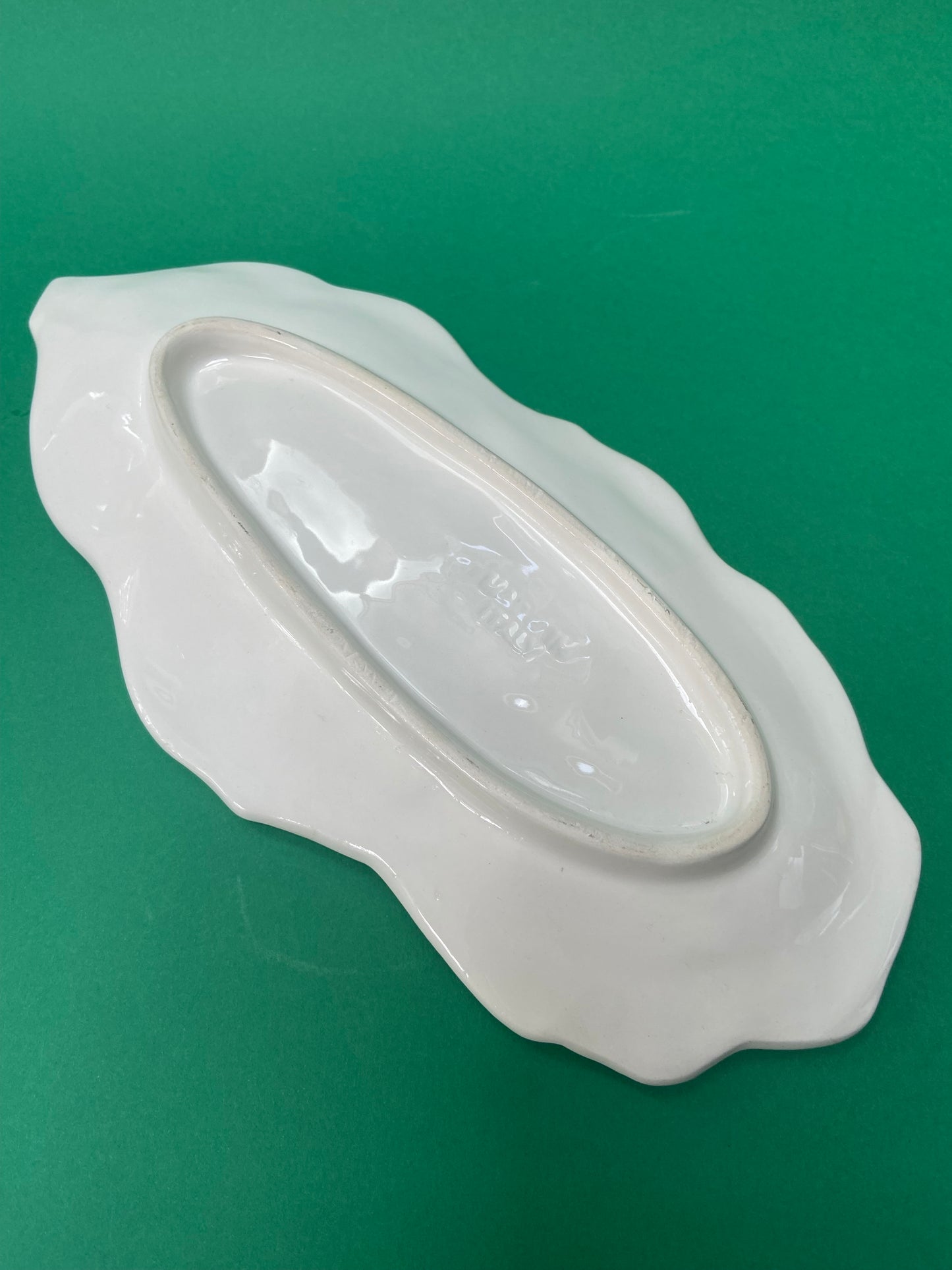 Italian ceramic spoon rest with peppers