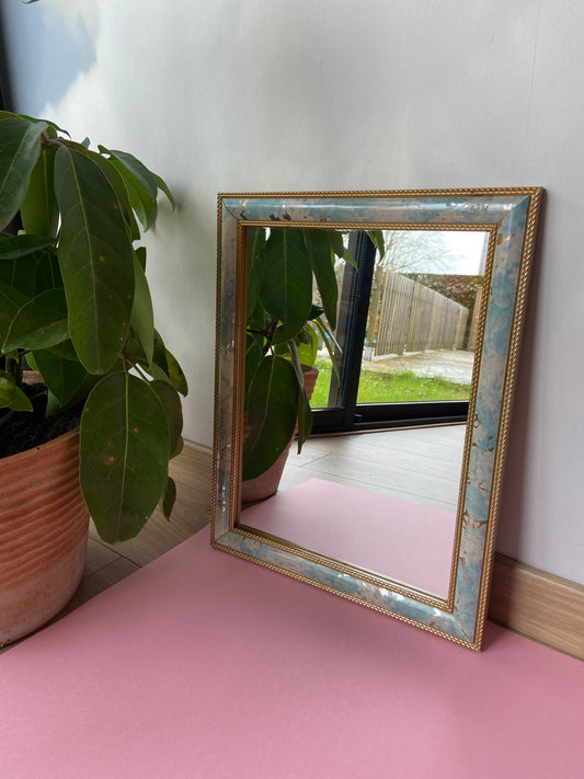 Miroir vintage tons pastel et doré