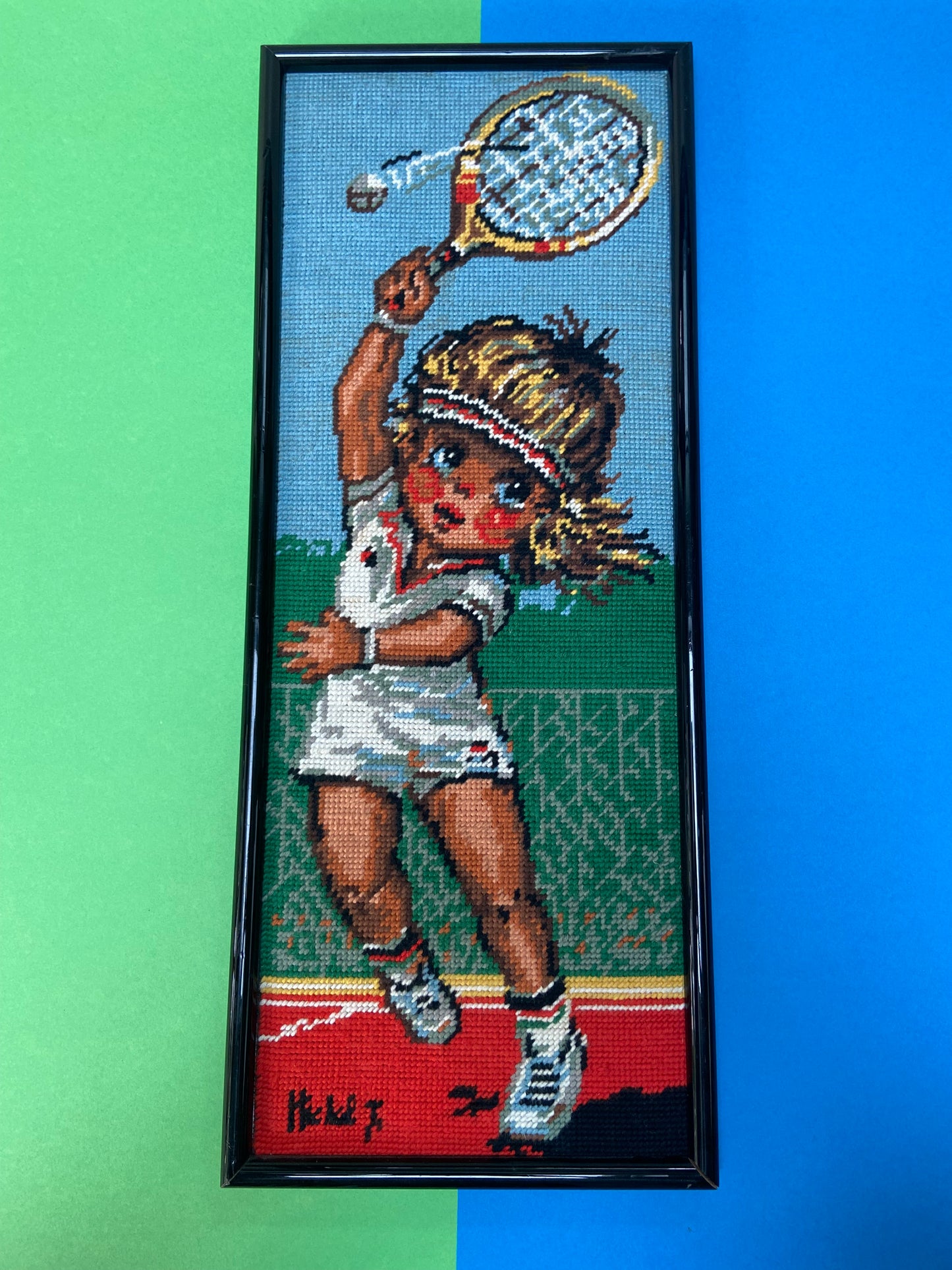 Canevas vintage Tennis Girl