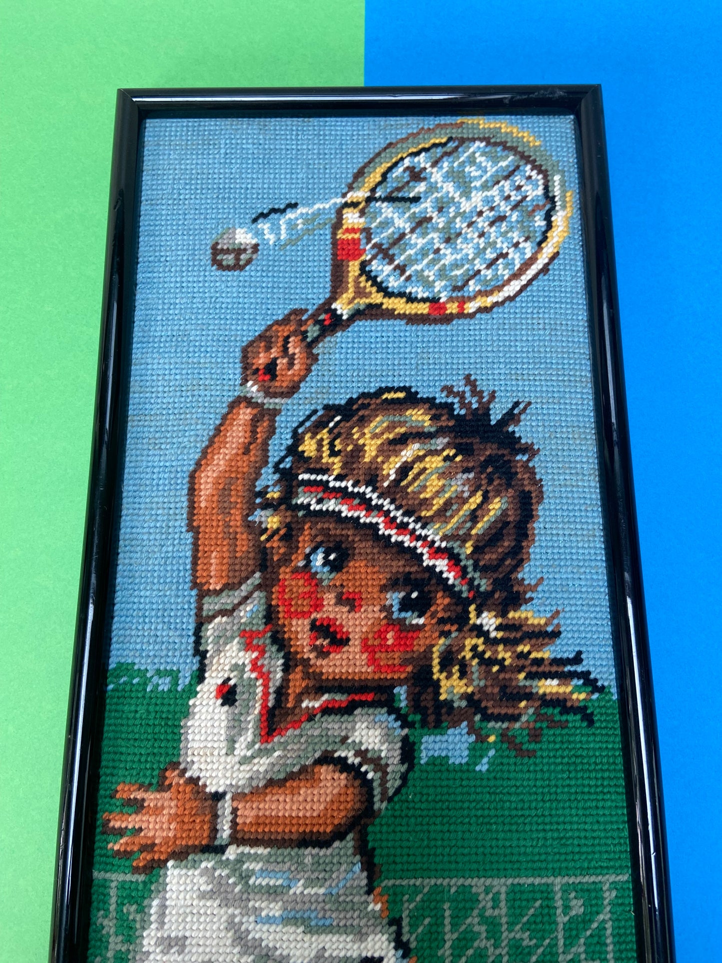 Canevas vintage Tennis Girl