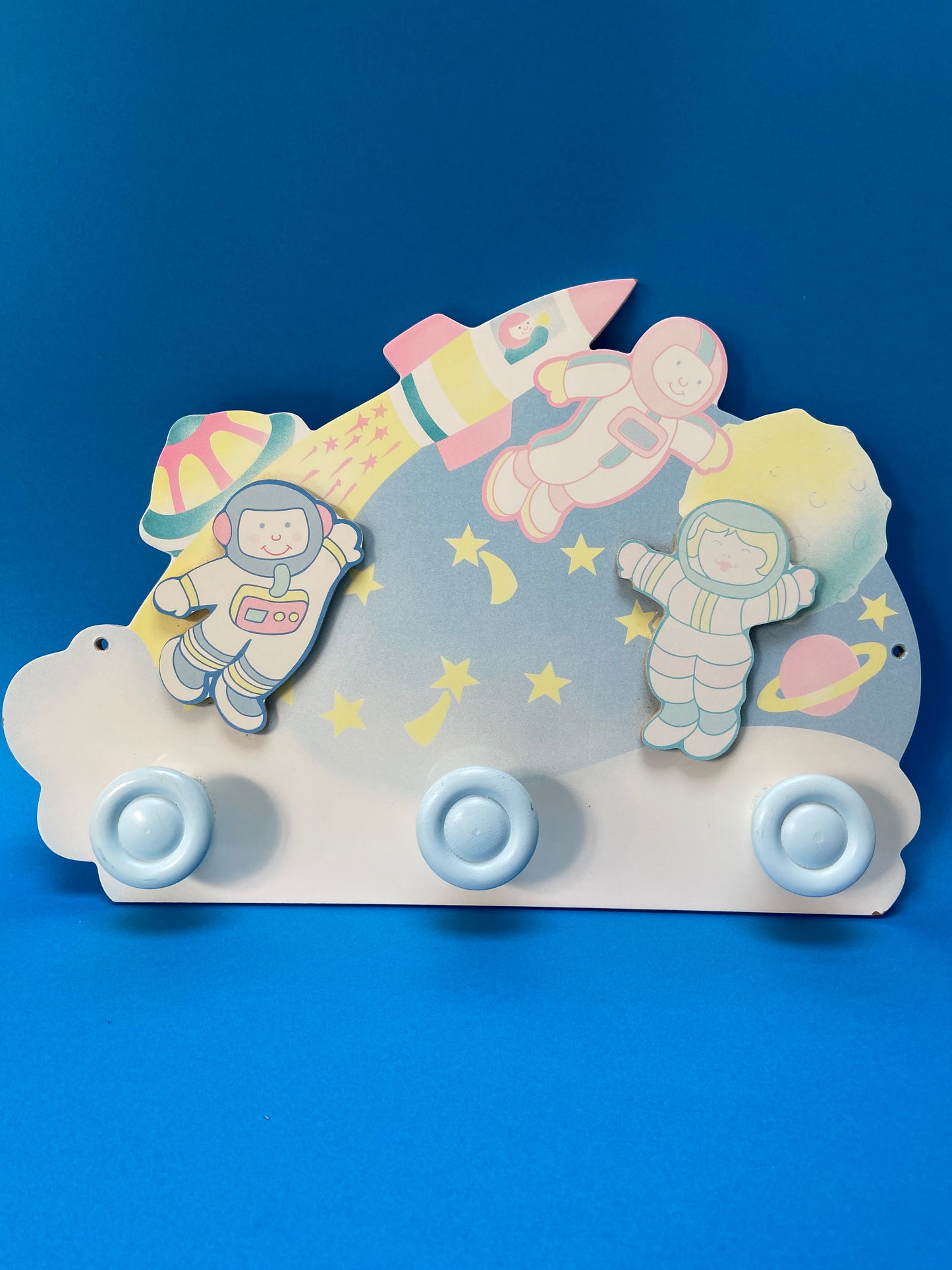 Kids pastel astronauts coat hook