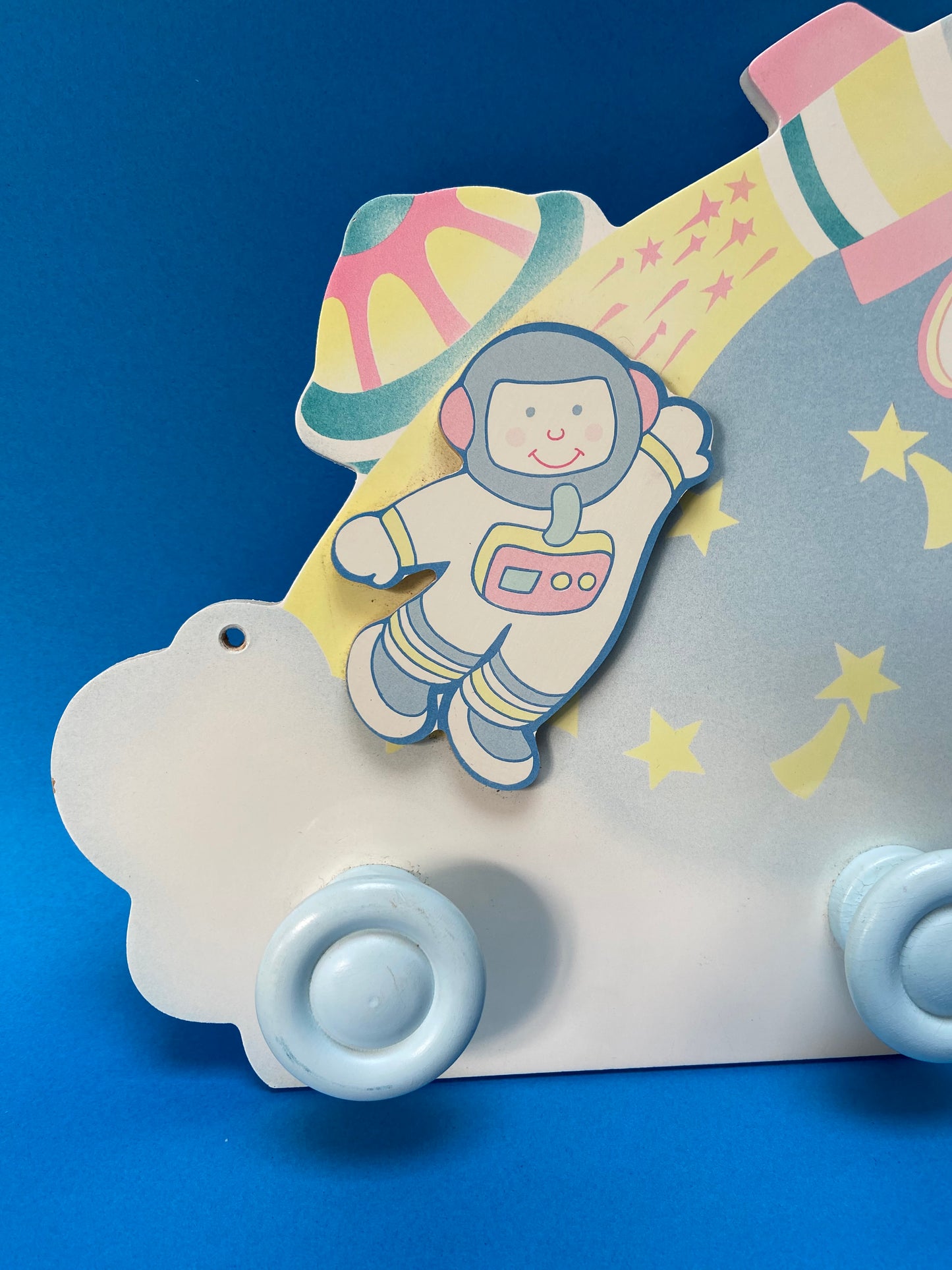 Patère Kids astronautes pastel