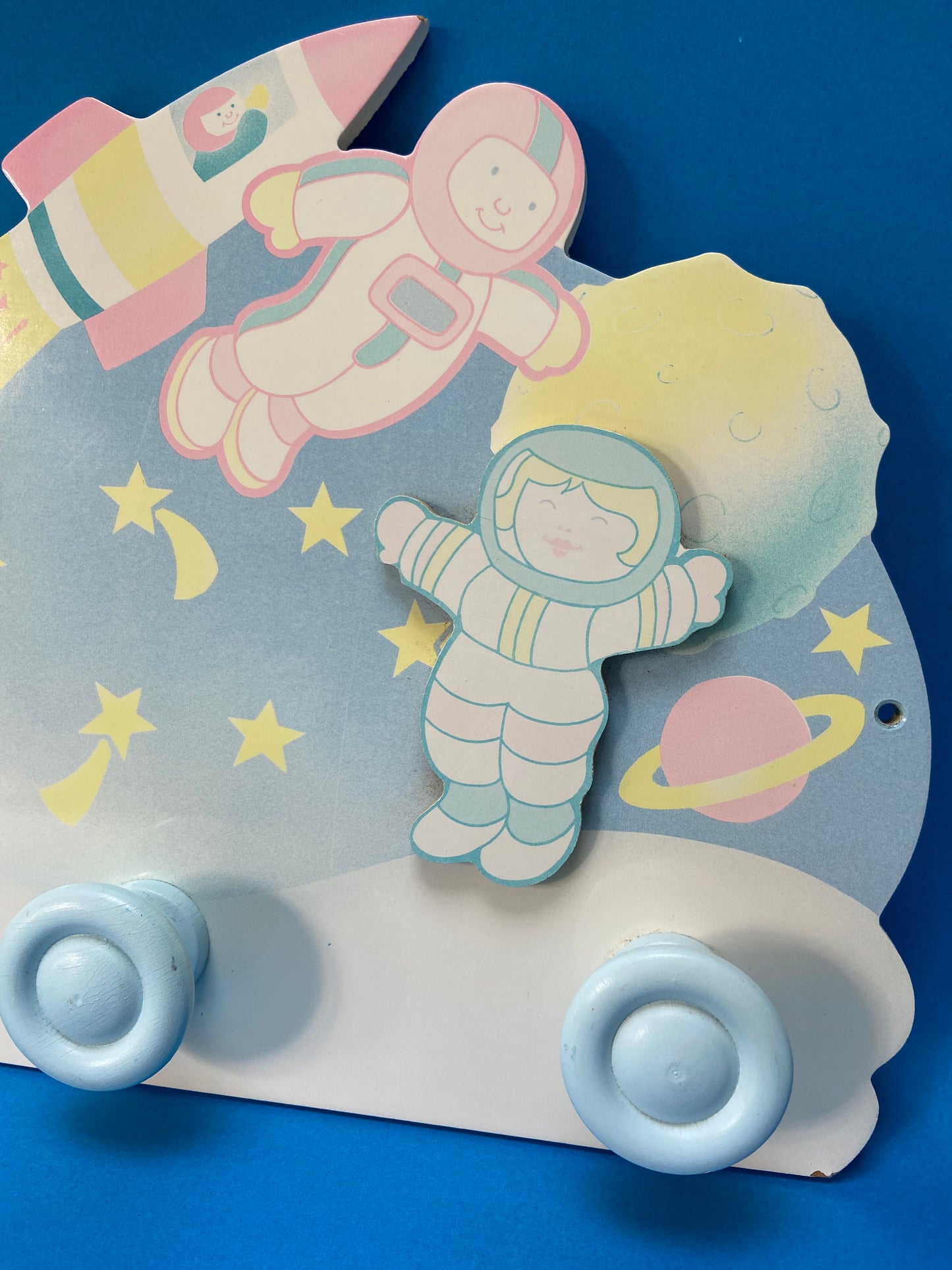 Patère Kids astronautes pastel