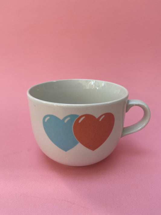 Large pastel HEARTS mug