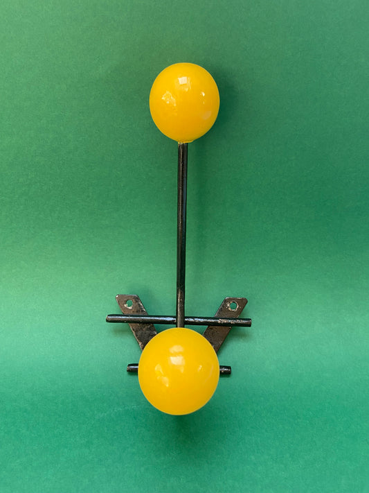 Coat hook 2 balls YELLOW color