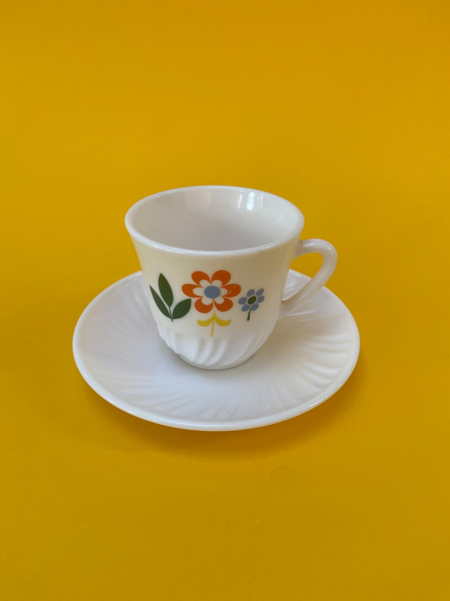 Set of 6 coffee cups with pop FLOWER motif