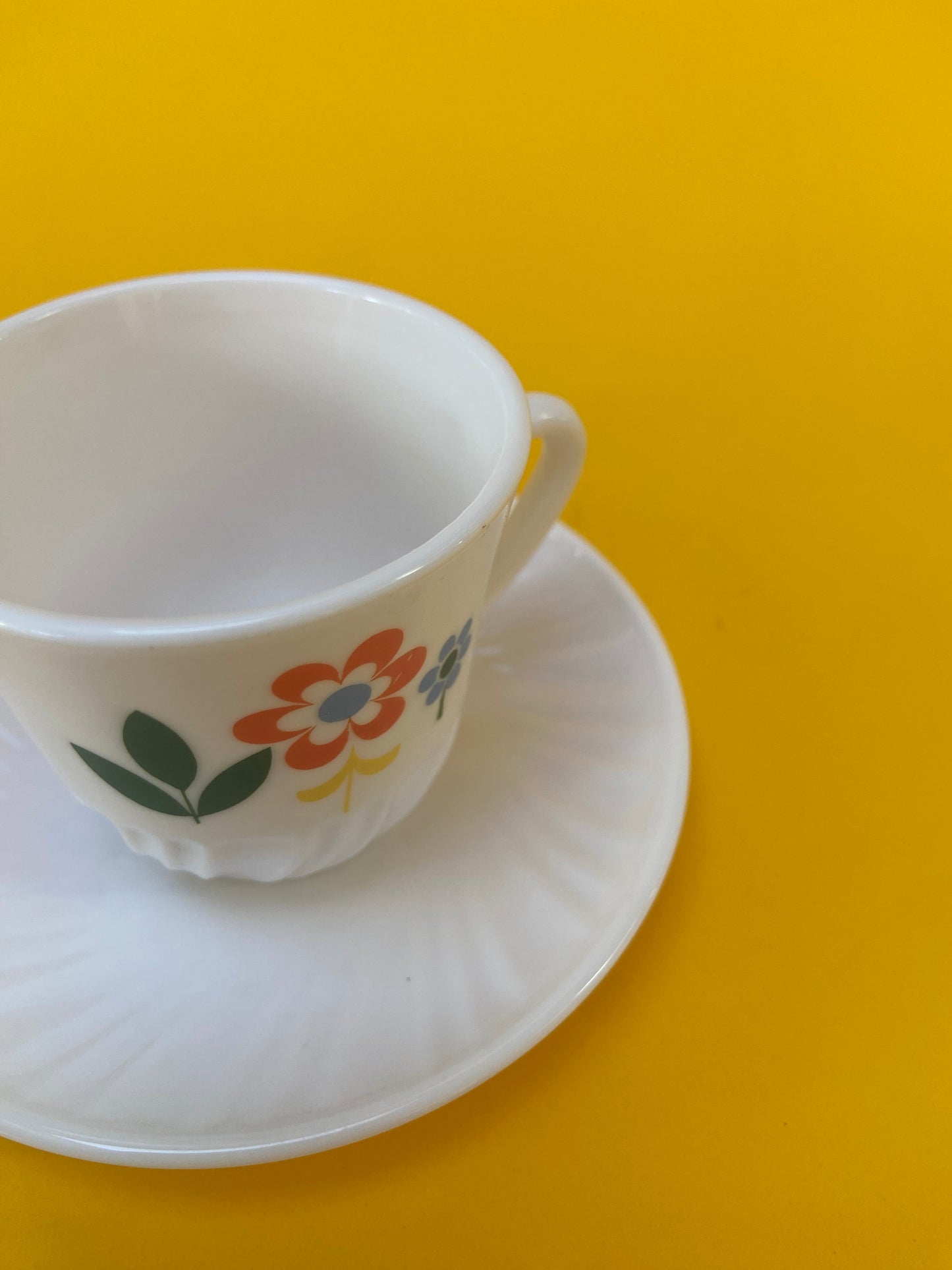 Set of 6 coffee cups with pop FLOWER motif