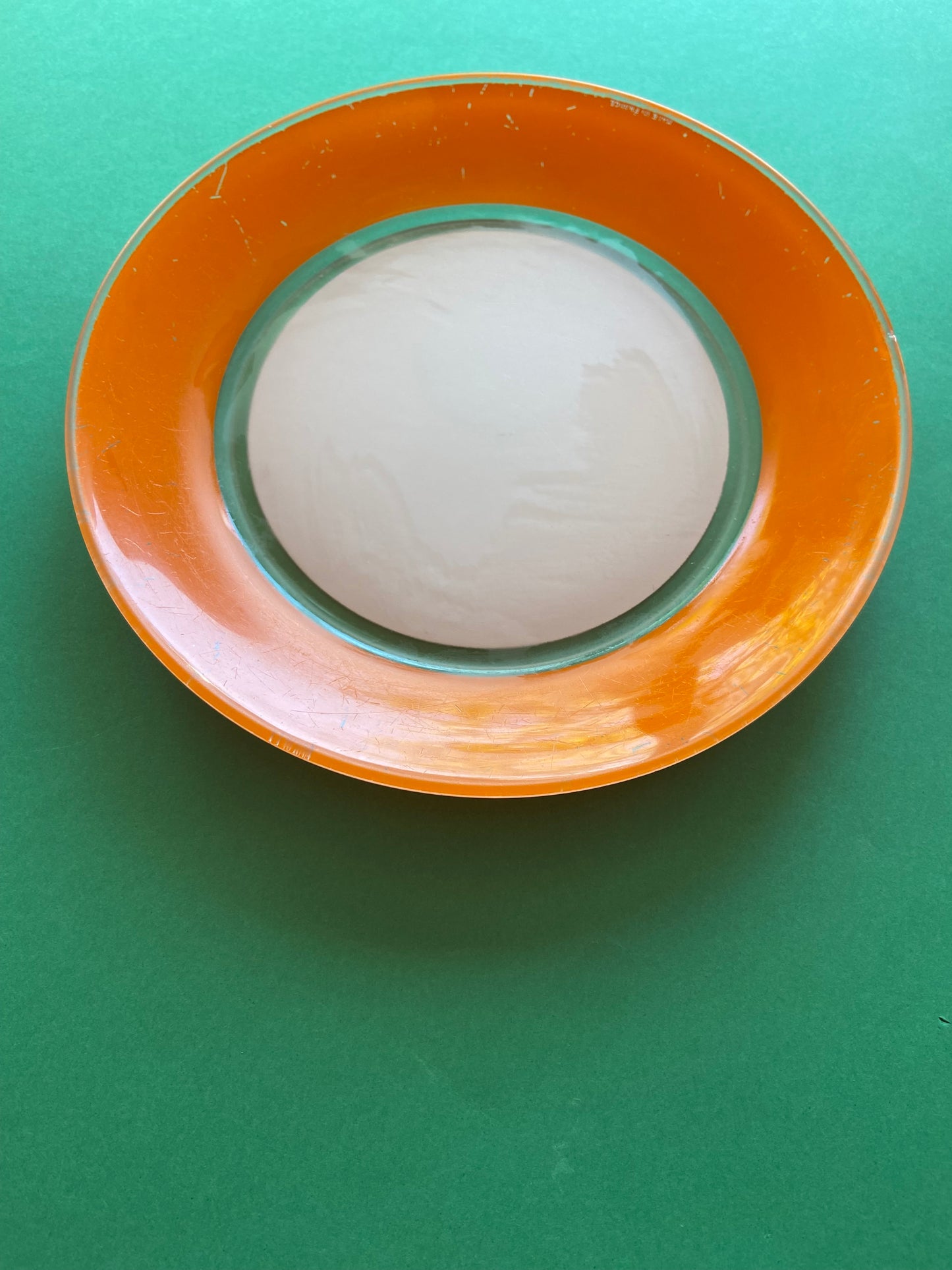 Assiette plate Duralex ORANGE/BLANC