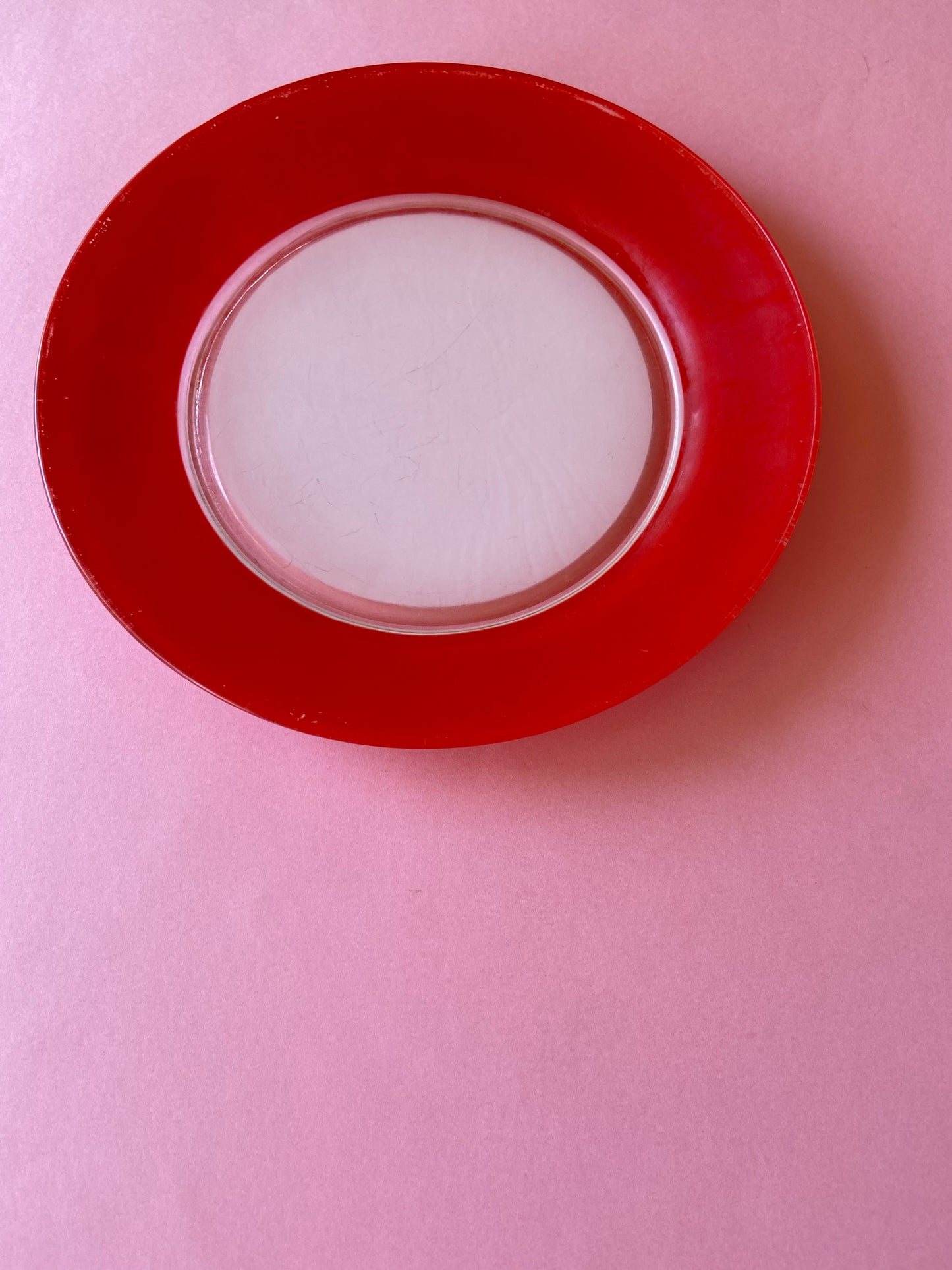 Assiette plate Duralex ROUGE/BLANC