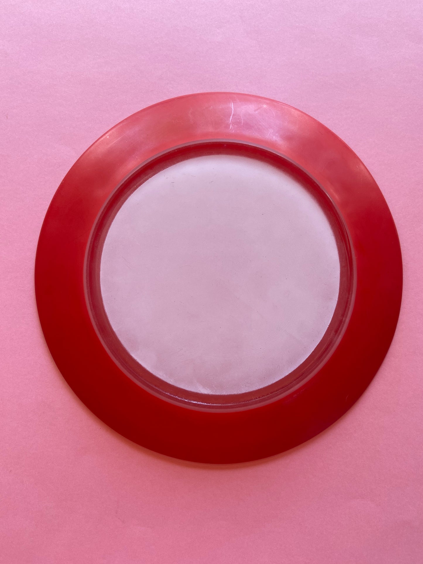 Assiette plate Duralex ROUGE/BLANC