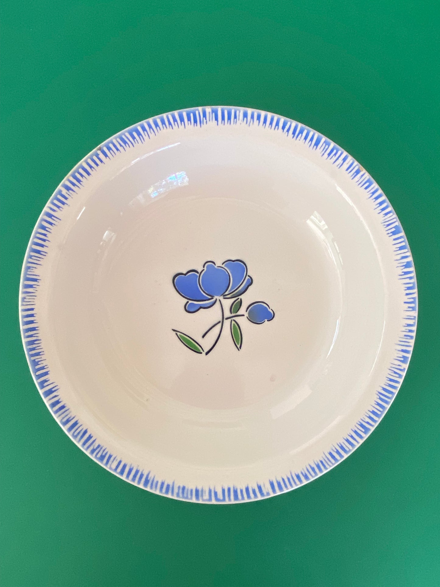 BADONVILLER Flowers Salad Bowl BLUE/GREEN