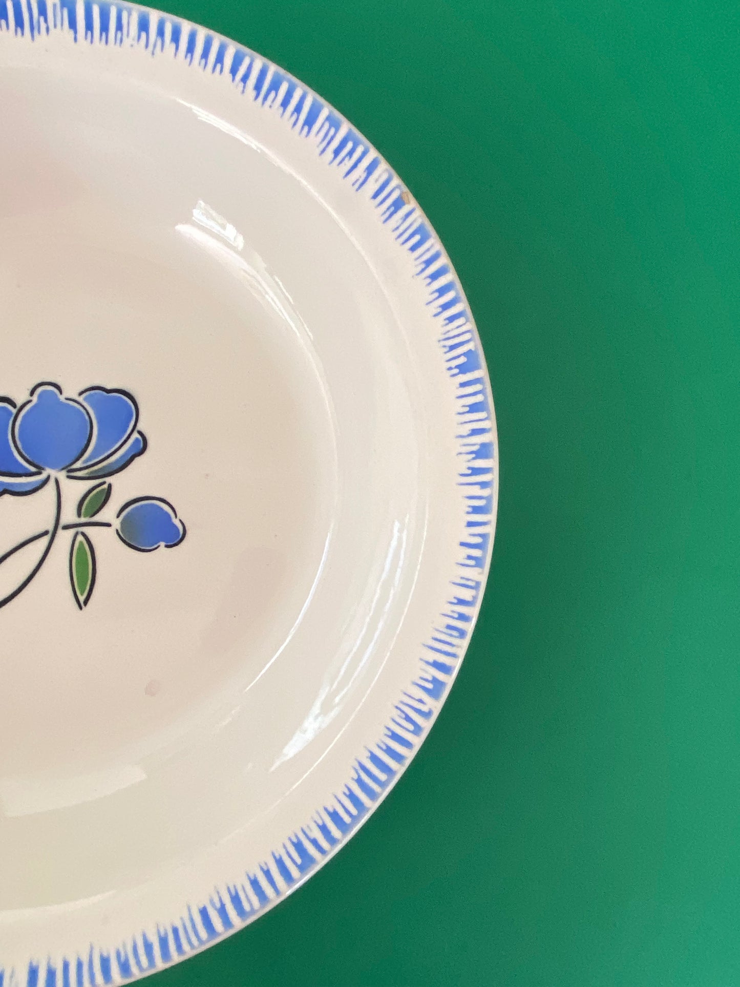 BADONVILLER Flowers Salad Bowl BLUE/GREEN