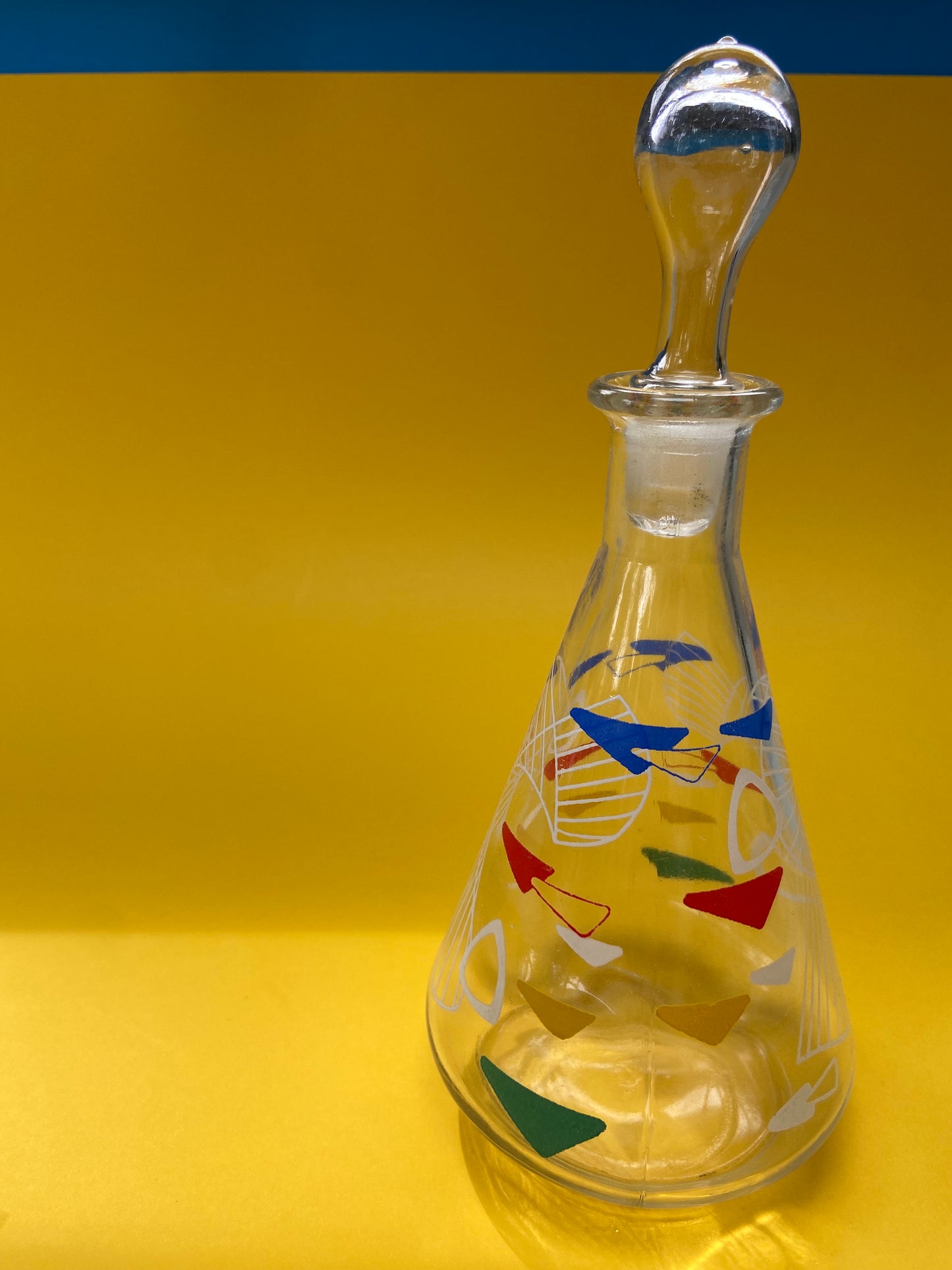 Carafe à liqueur couleurs primaires