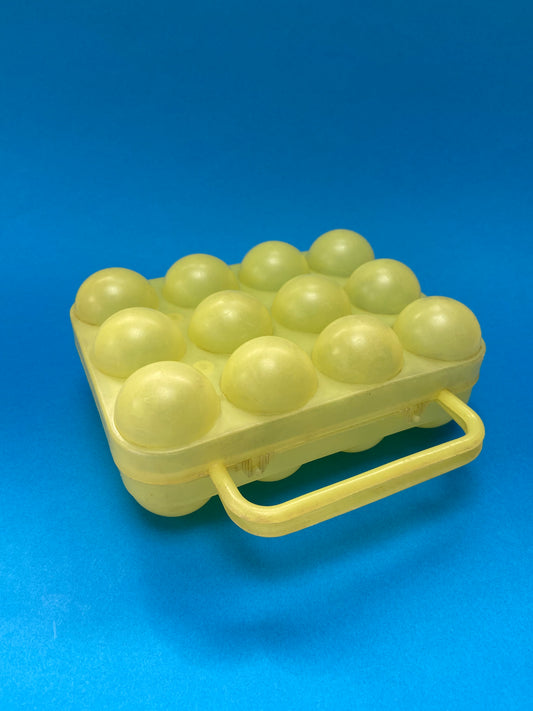 YELLOW plastic egg box