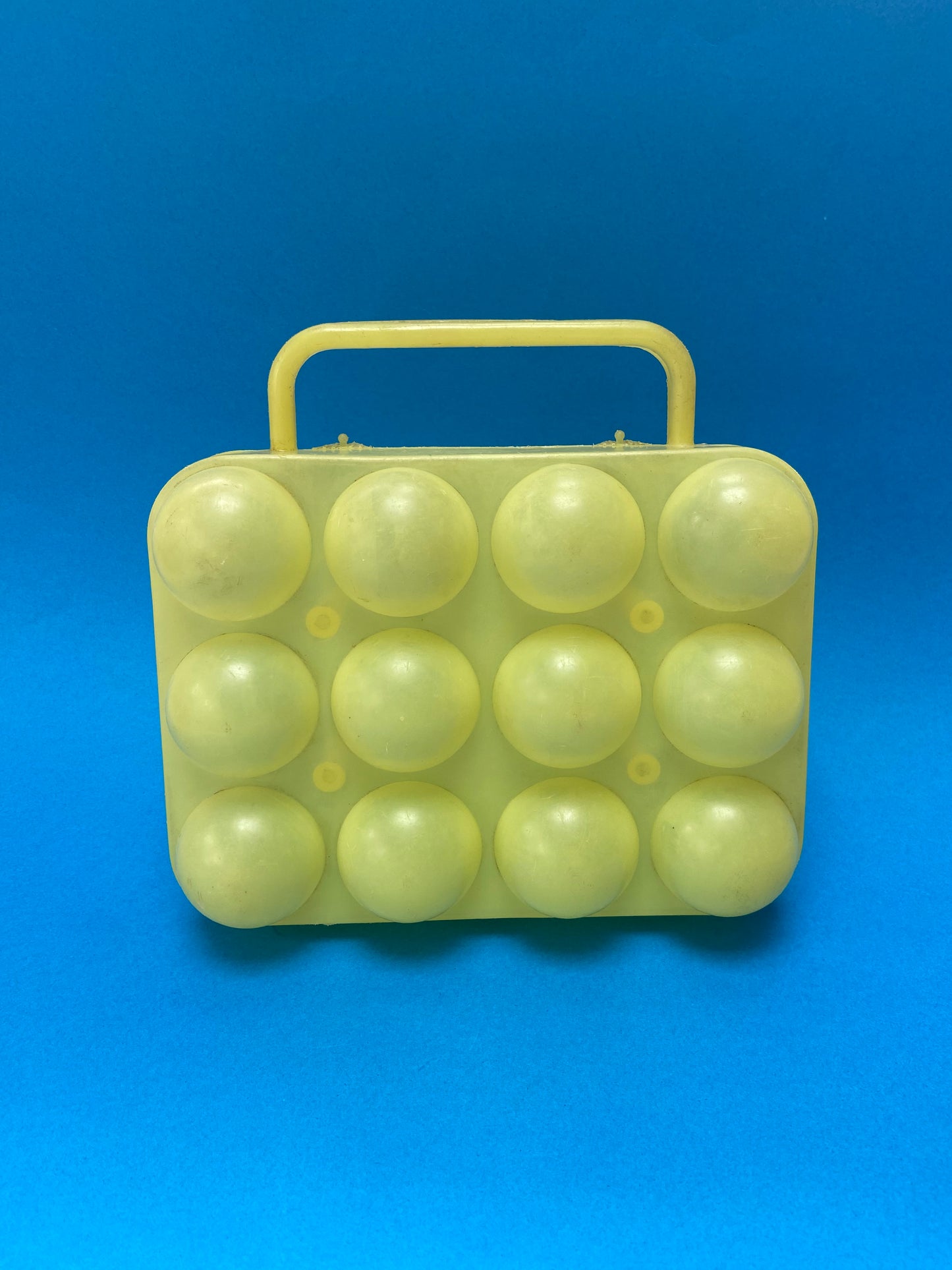 YELLOW plastic egg box