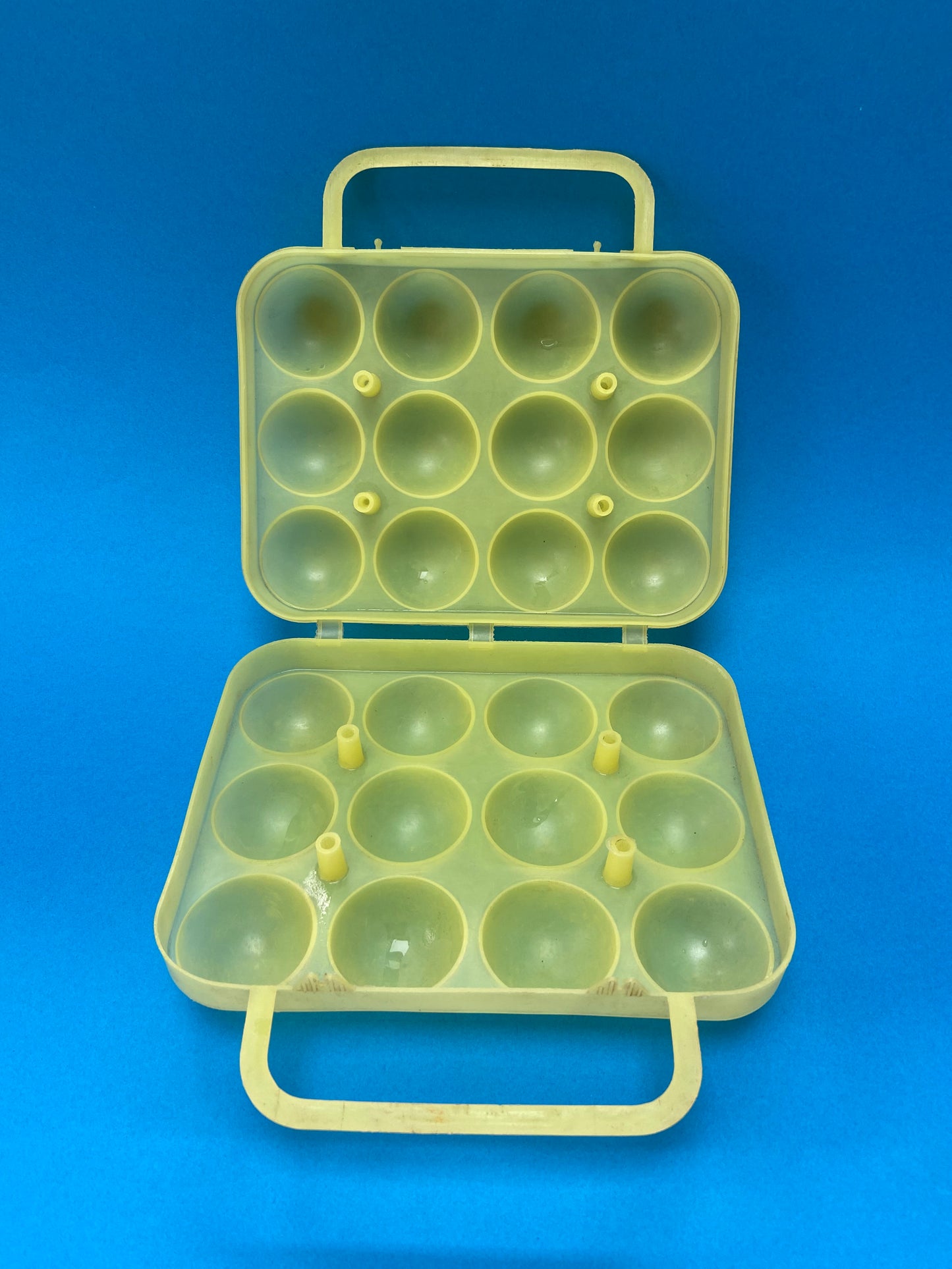 YELLOW plastic egg box