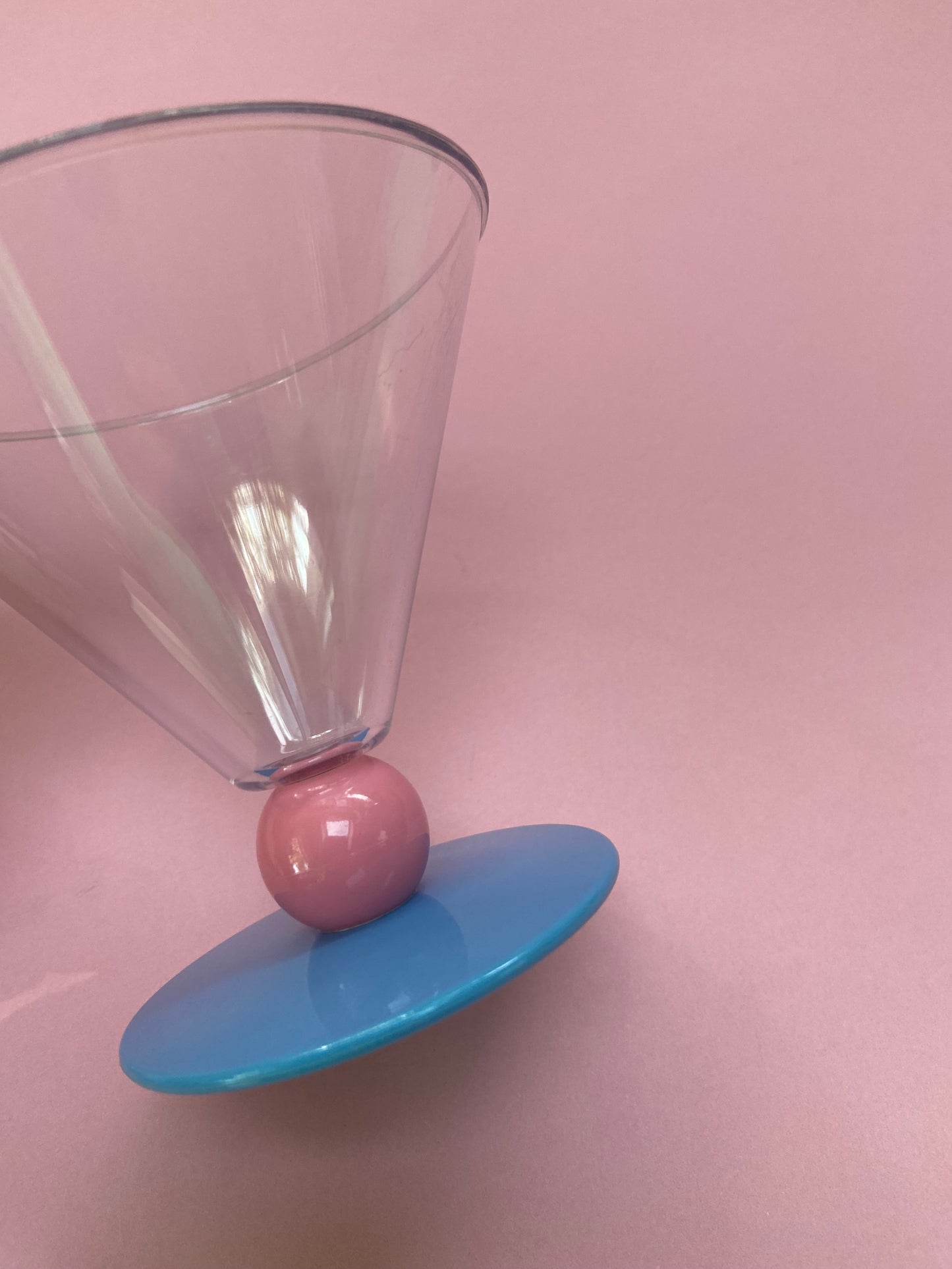 Duo de coupes à glace ou verre à Cocktail en plastique vintage