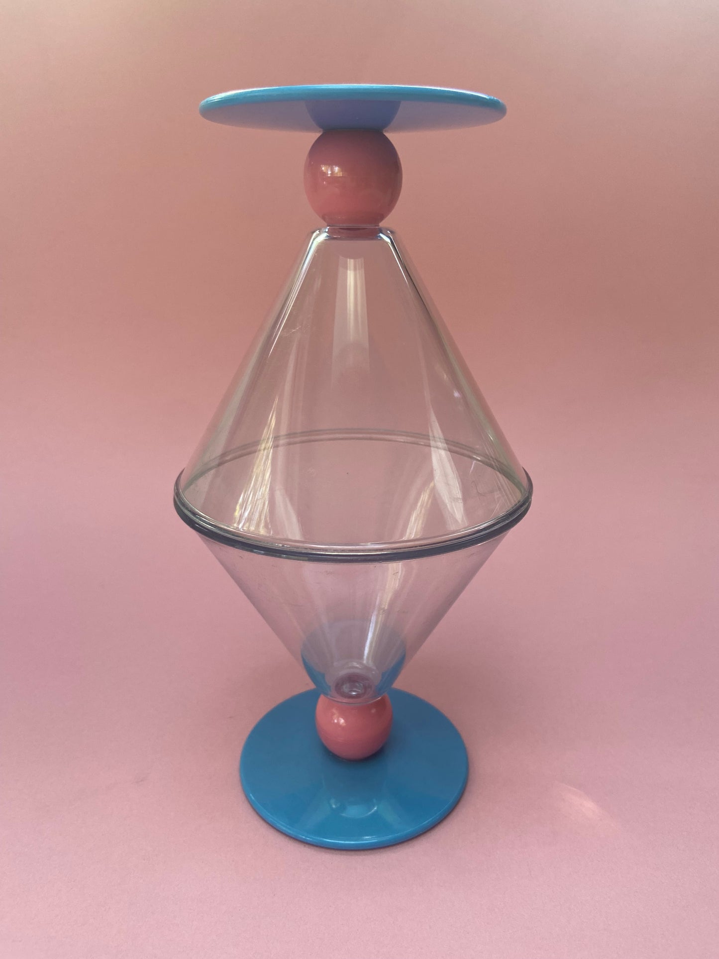 Duo de coupes à glace ou verre à Cocktail en plastique vintage