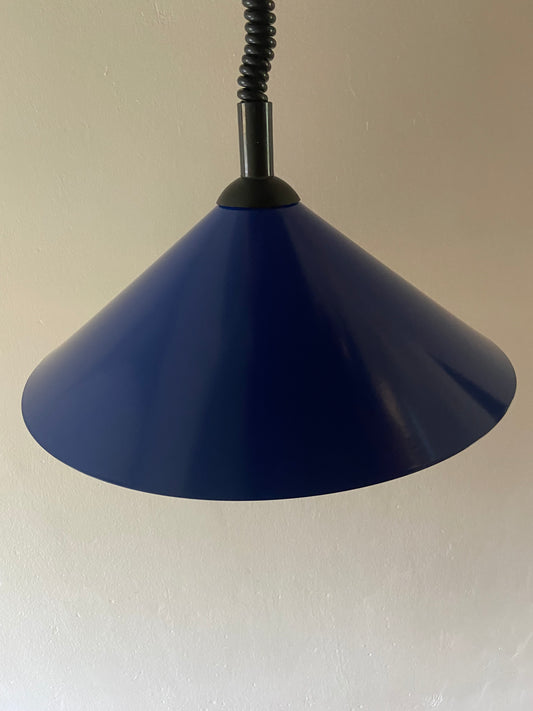 ROYAL BLUE vintage metal pendant light