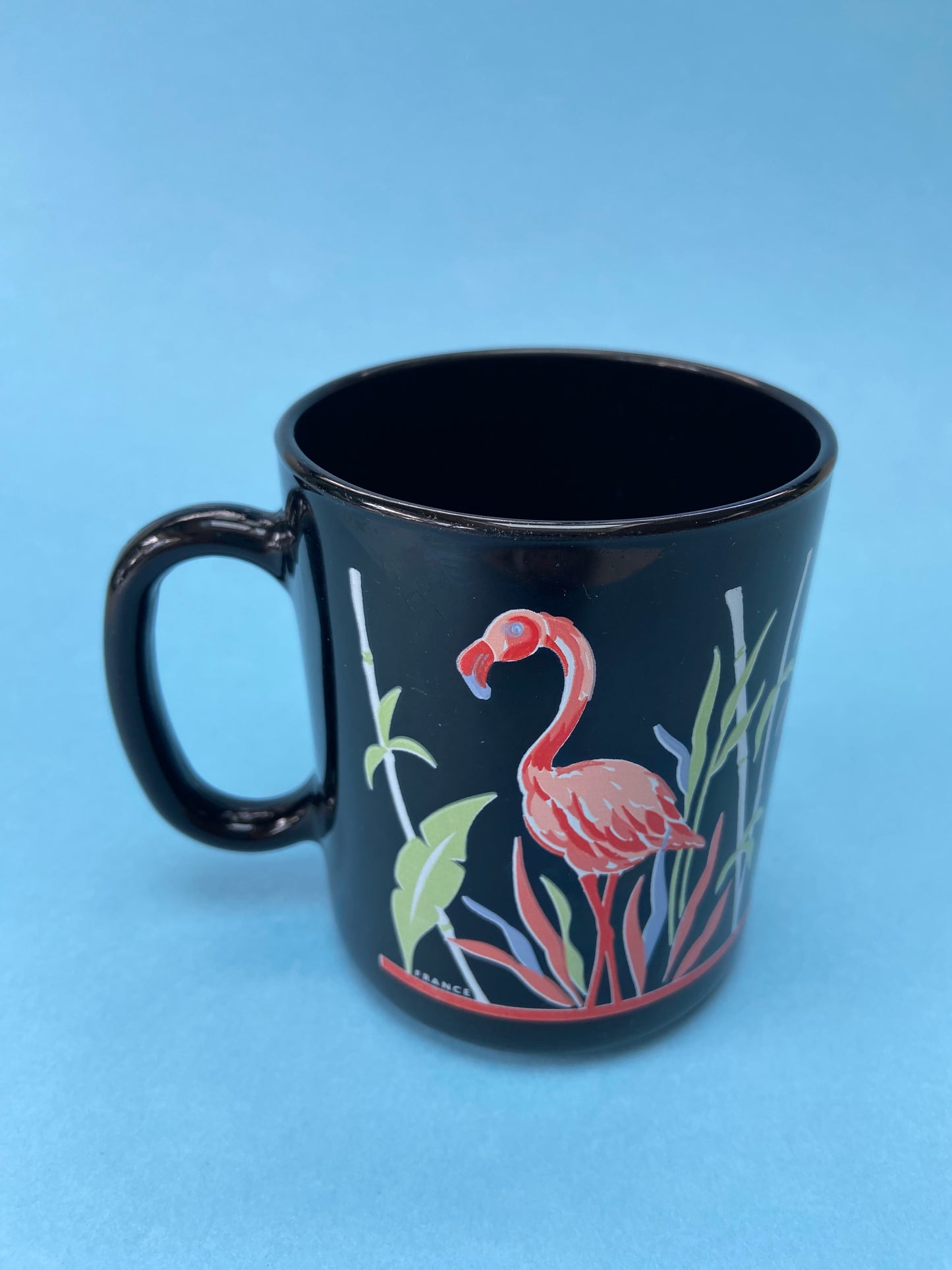 Mug noir FLAMANT ROSE