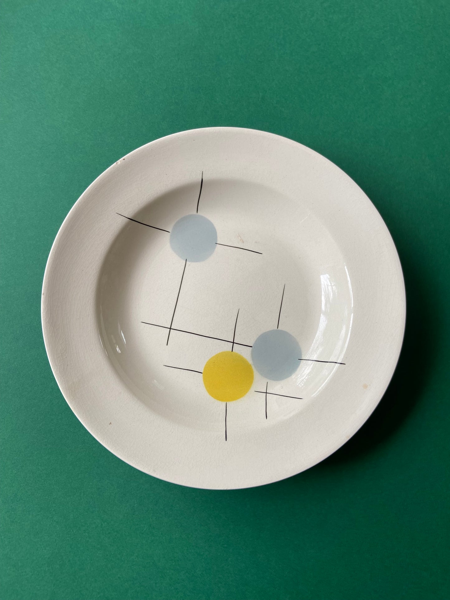 ROUNDS deep plate grey/yellow