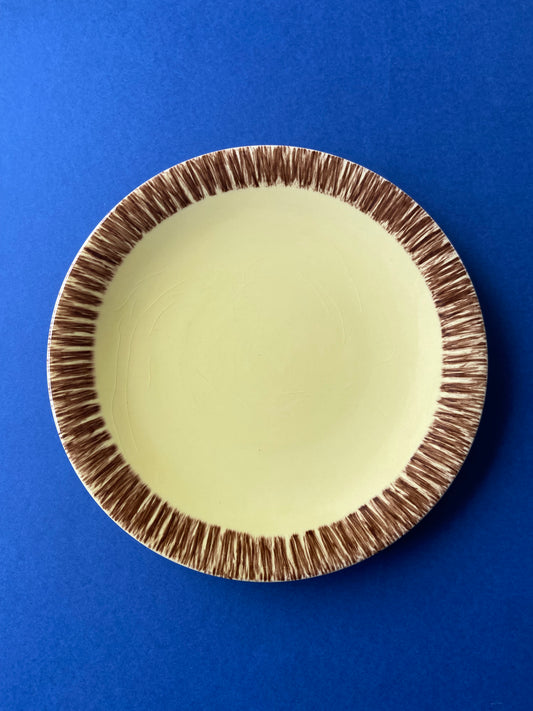 Chick yellow and brown flat plate