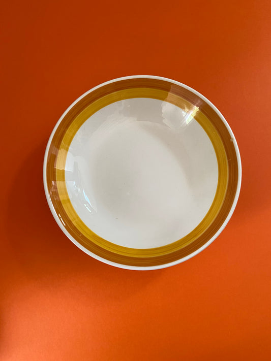 Deep plate with ORANGE tones lines