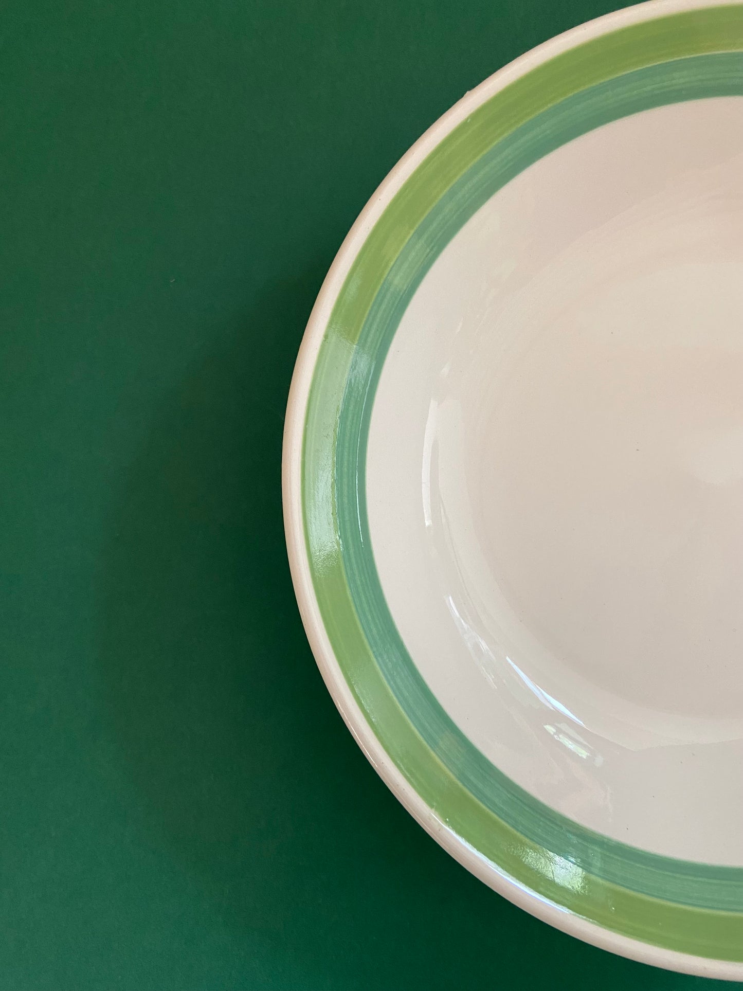 Deep plate with GREEN tones lines