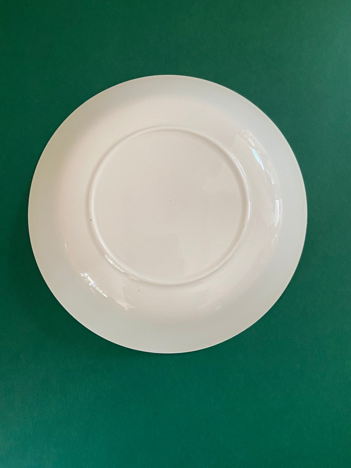 Assiette creuse lignes tons VERT