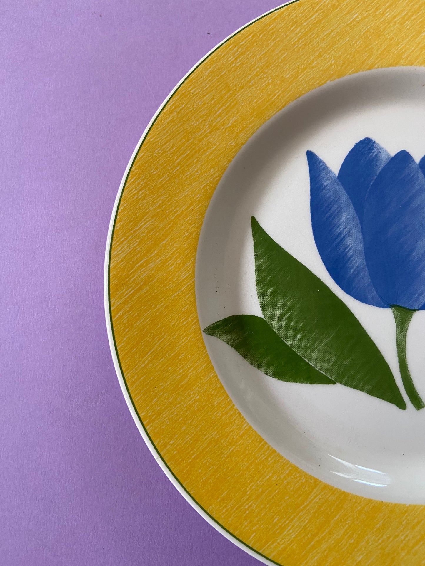 Petite assiette plate TULIPE BLEUE