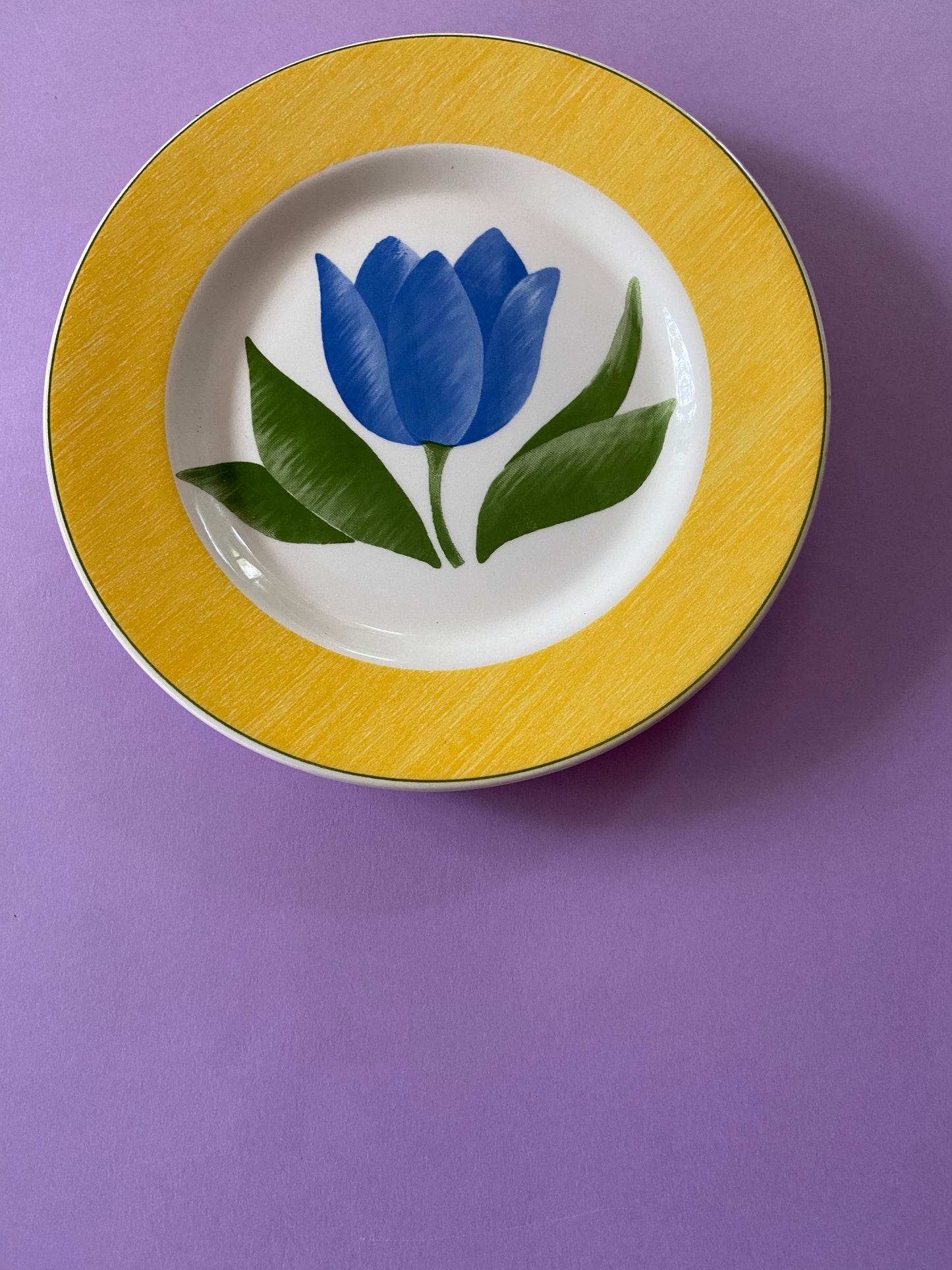 Petite assiette plate TULIPE BLEUE