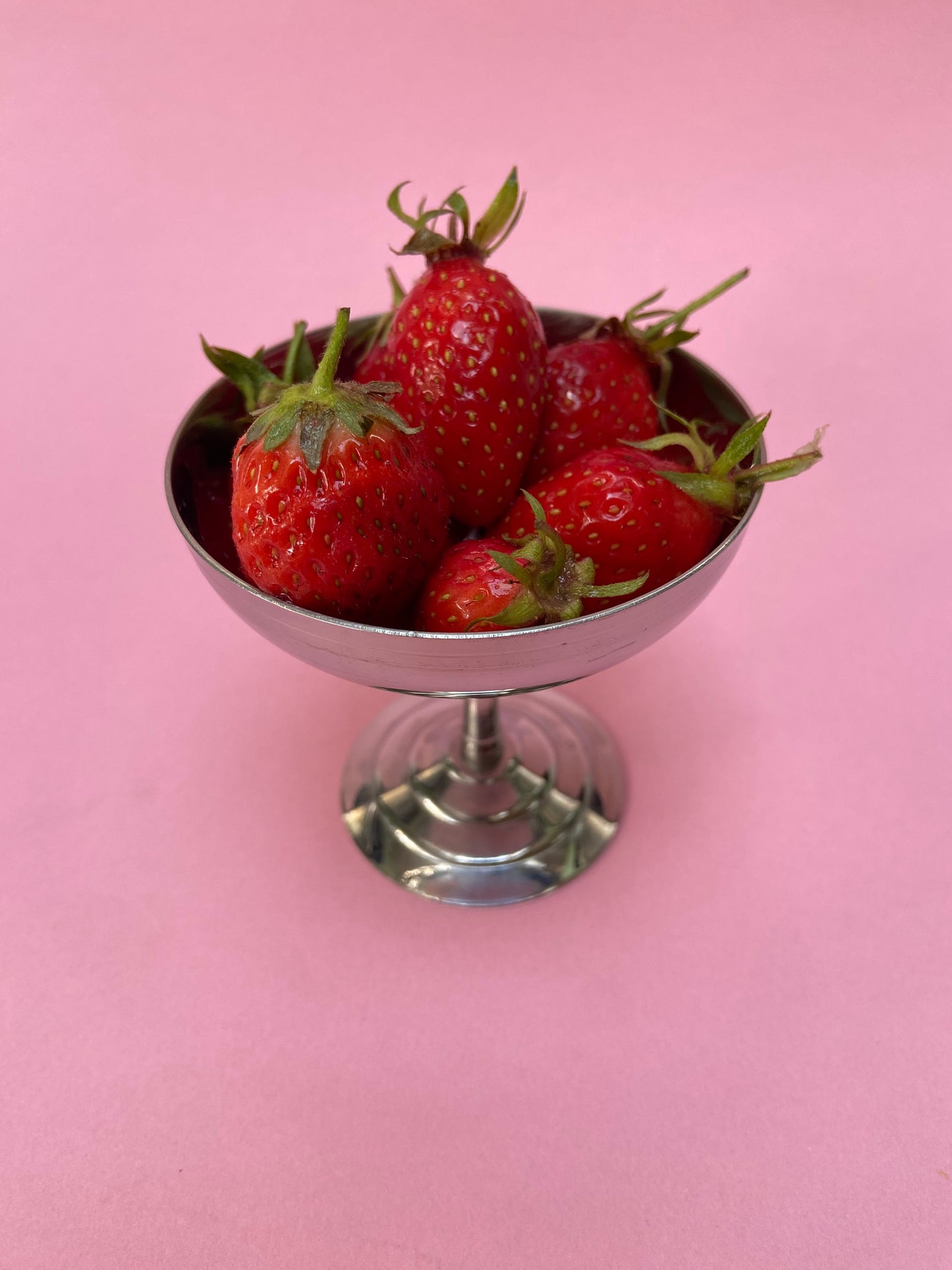 Vintage stainless steel dessert bowl