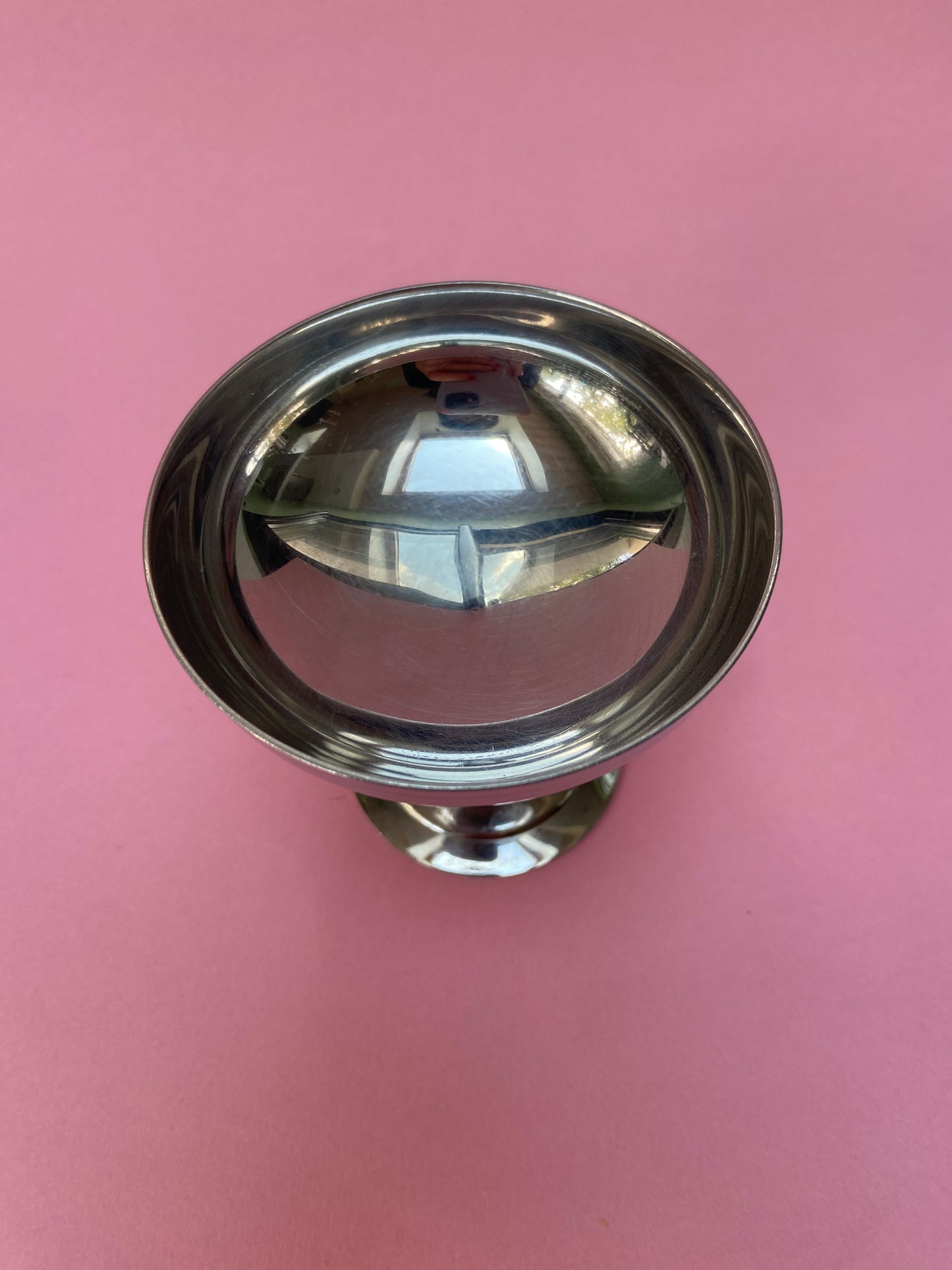 Vintage stainless steel dessert bowl