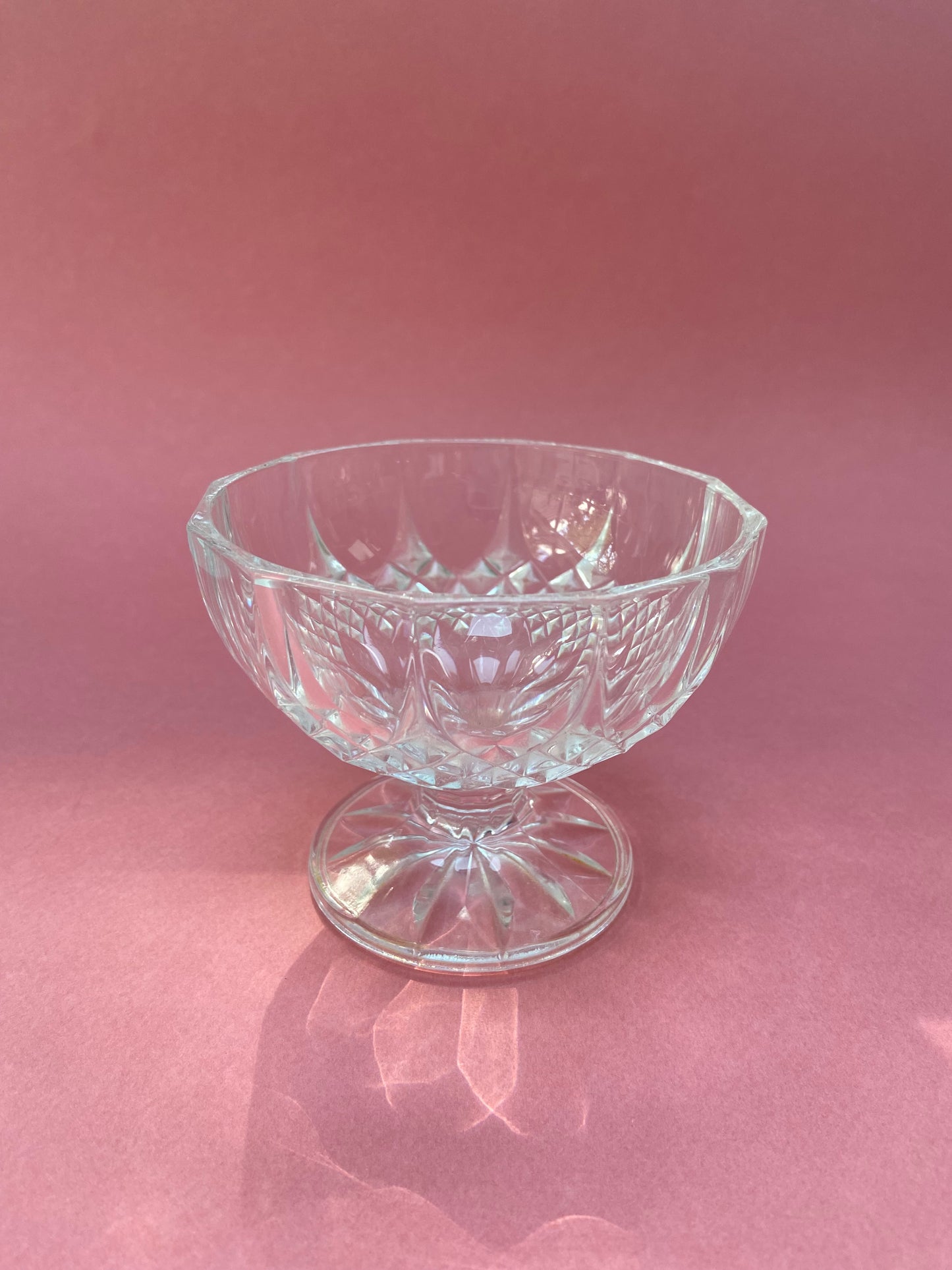 Glass and crystal dessert cup