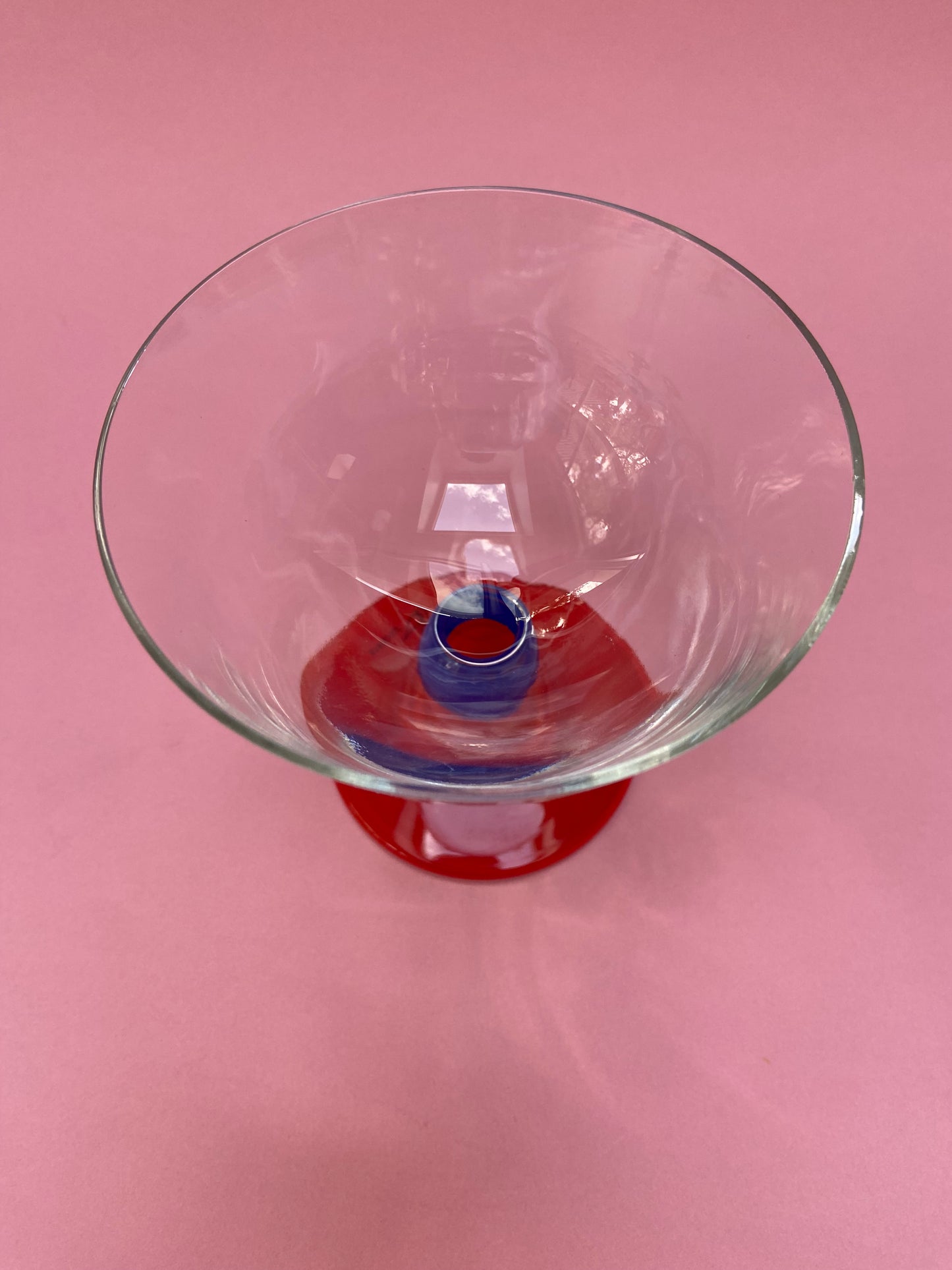 Dessert cup RED base BLUE ball