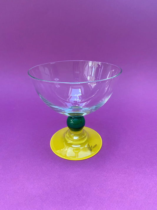 Dessert cup YELLOW base GREEN ball