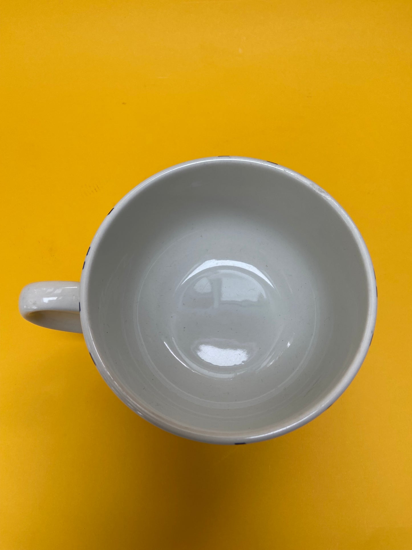 Large cup with saucer FLEURS blue/white